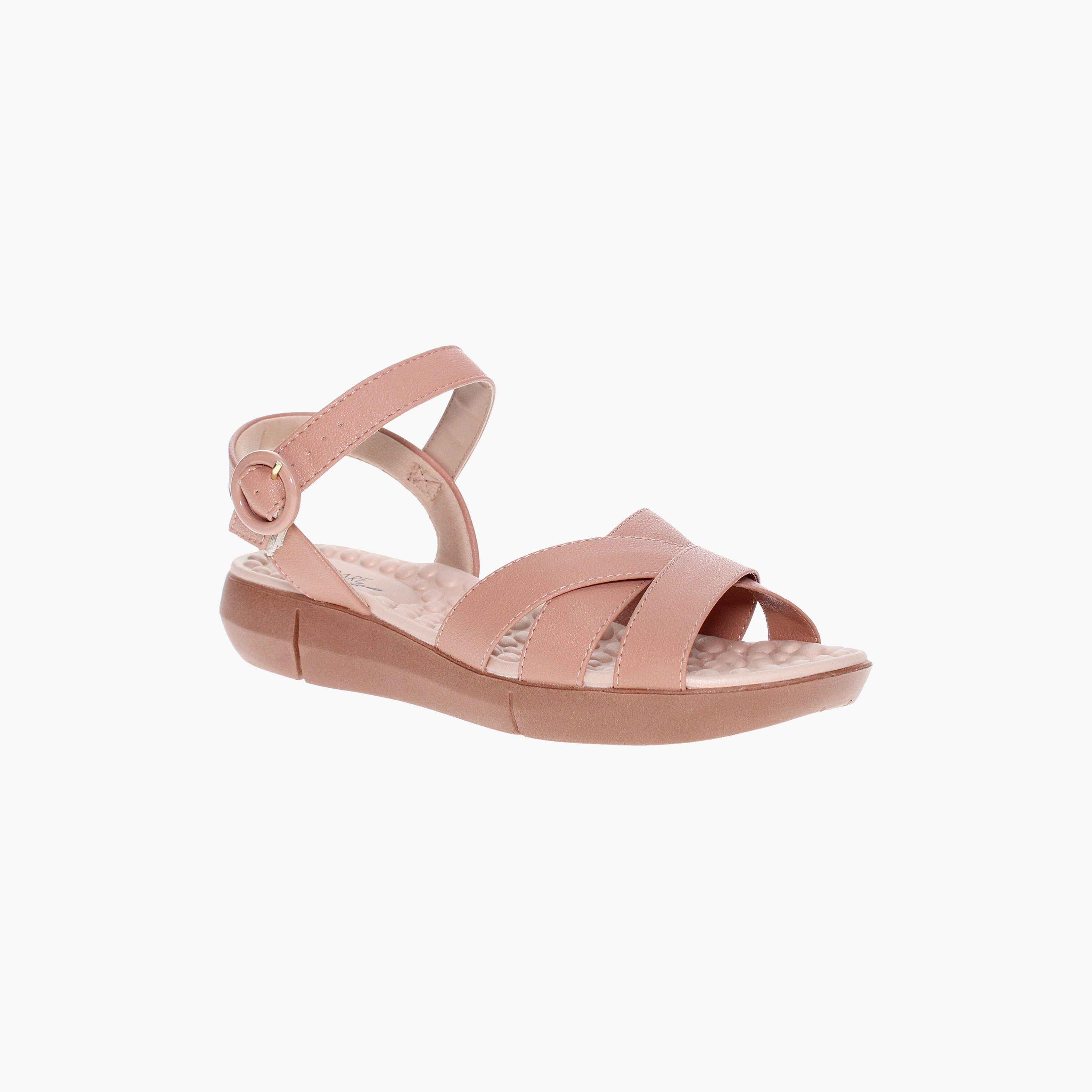 صندل نسائي مفتوح من الأمام بحزام متقاطع من مودير | 7142-124-21736-women-shoes-sandals-flats-image-7