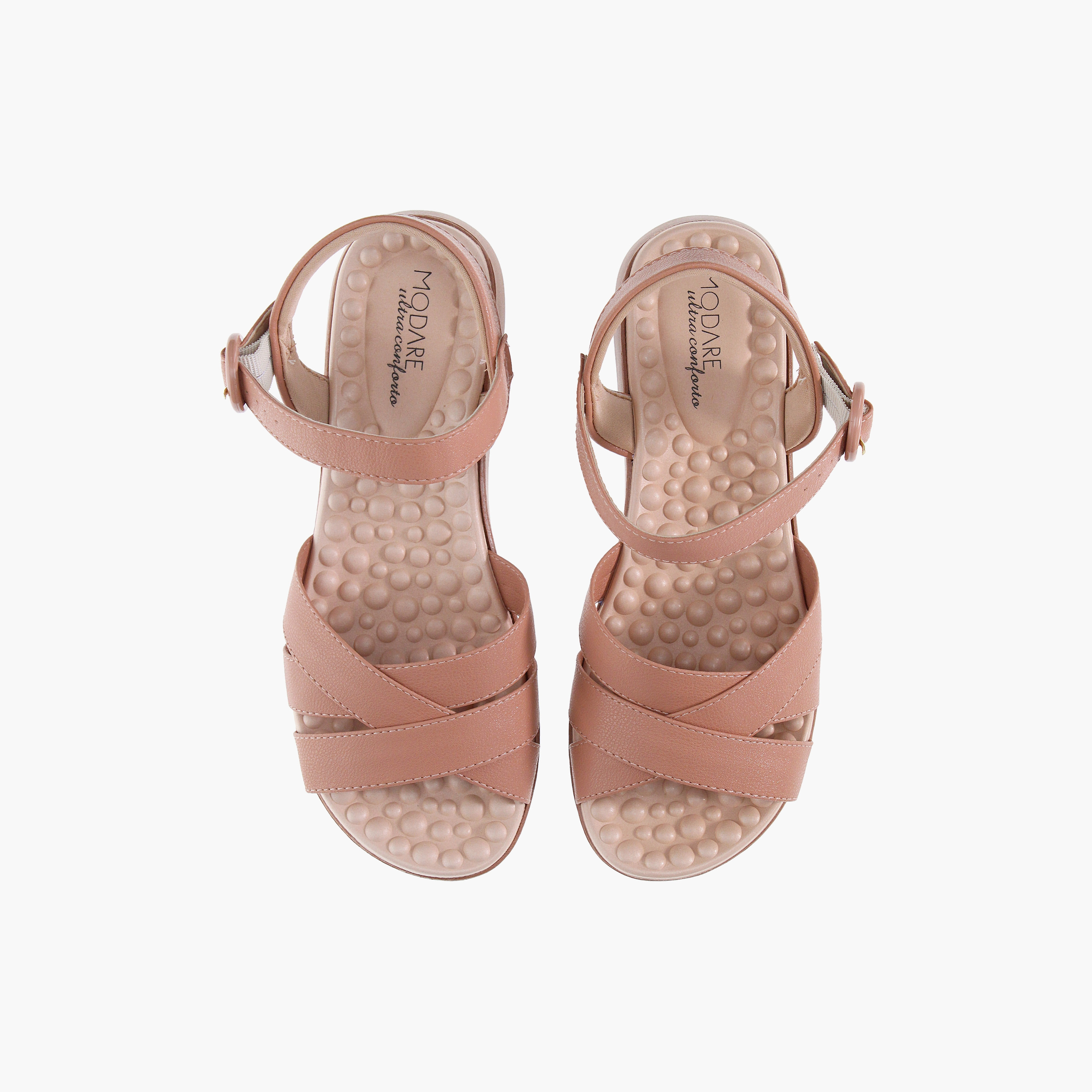 صندل نسائي مفتوح من الأمام بحزام متقاطع من مودير | 7142-124-21736-women-shoes-sandals-flats-image-10
