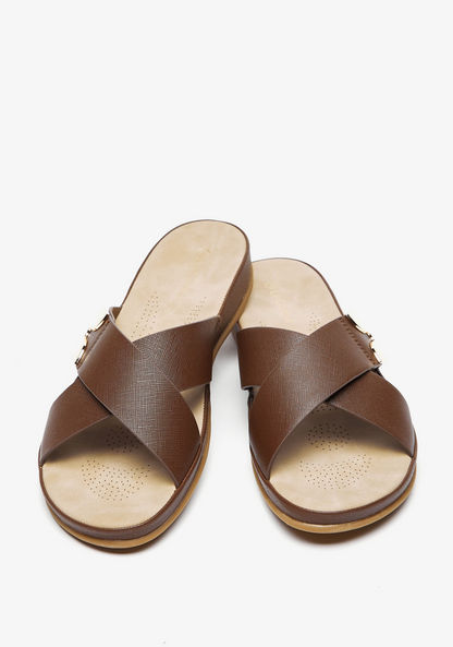 Le Confort Open Toe Slip-On Sandals-Women%27s Flat Sandals-image-1
