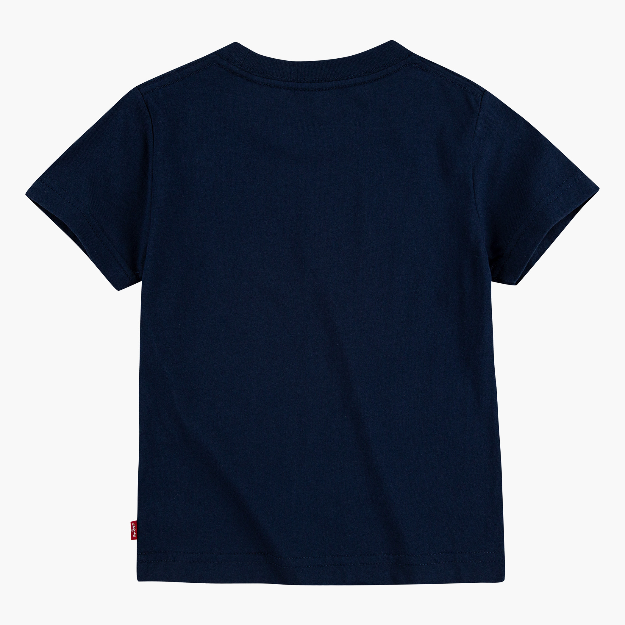 قميص ليوس بأكمام قصيرة وياقة دائرية وشعار أزرق كحلي للجنسين للأطفال الصغار-baby-boys-clothing-shirts-image-2