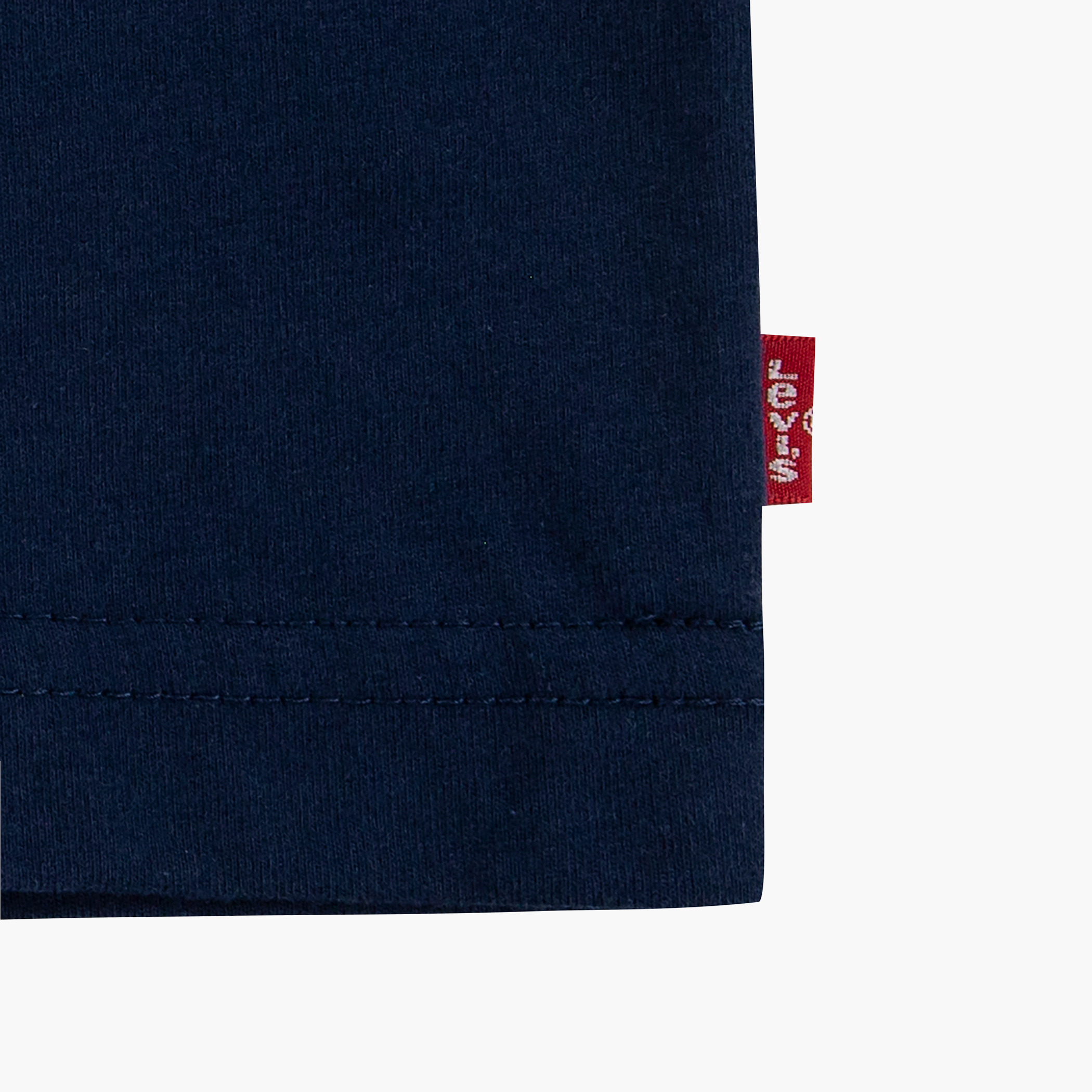 Levis Toddler Kids Unisex Navy Blue Logo Crew Neck Short Sleeves T-Shirt-baby-boys-clothing-shirts-image-4