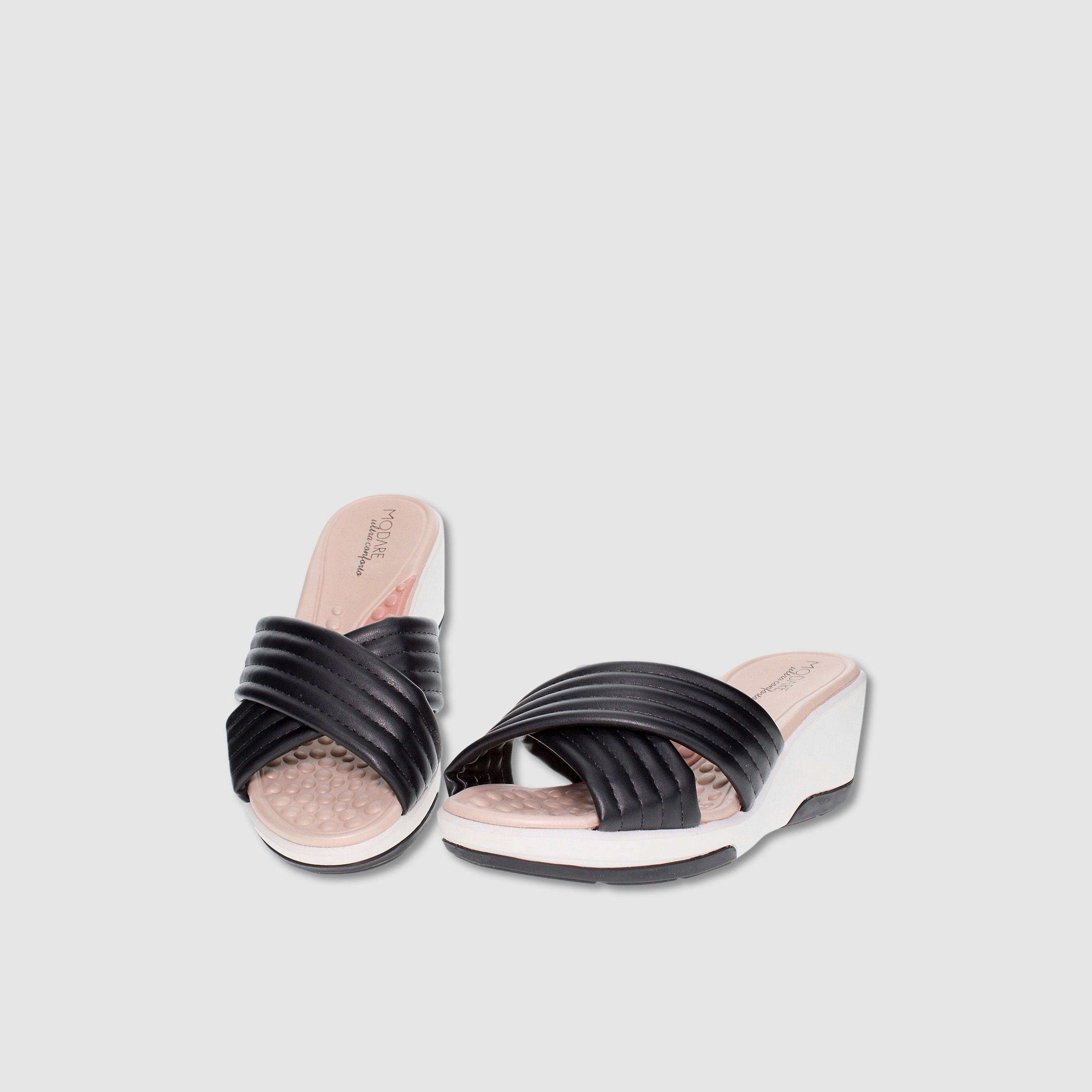 Modare by Geoomnii Women's Slip On Wedges | 7182-100-20980-15745         -women-shoes-heels-image-4