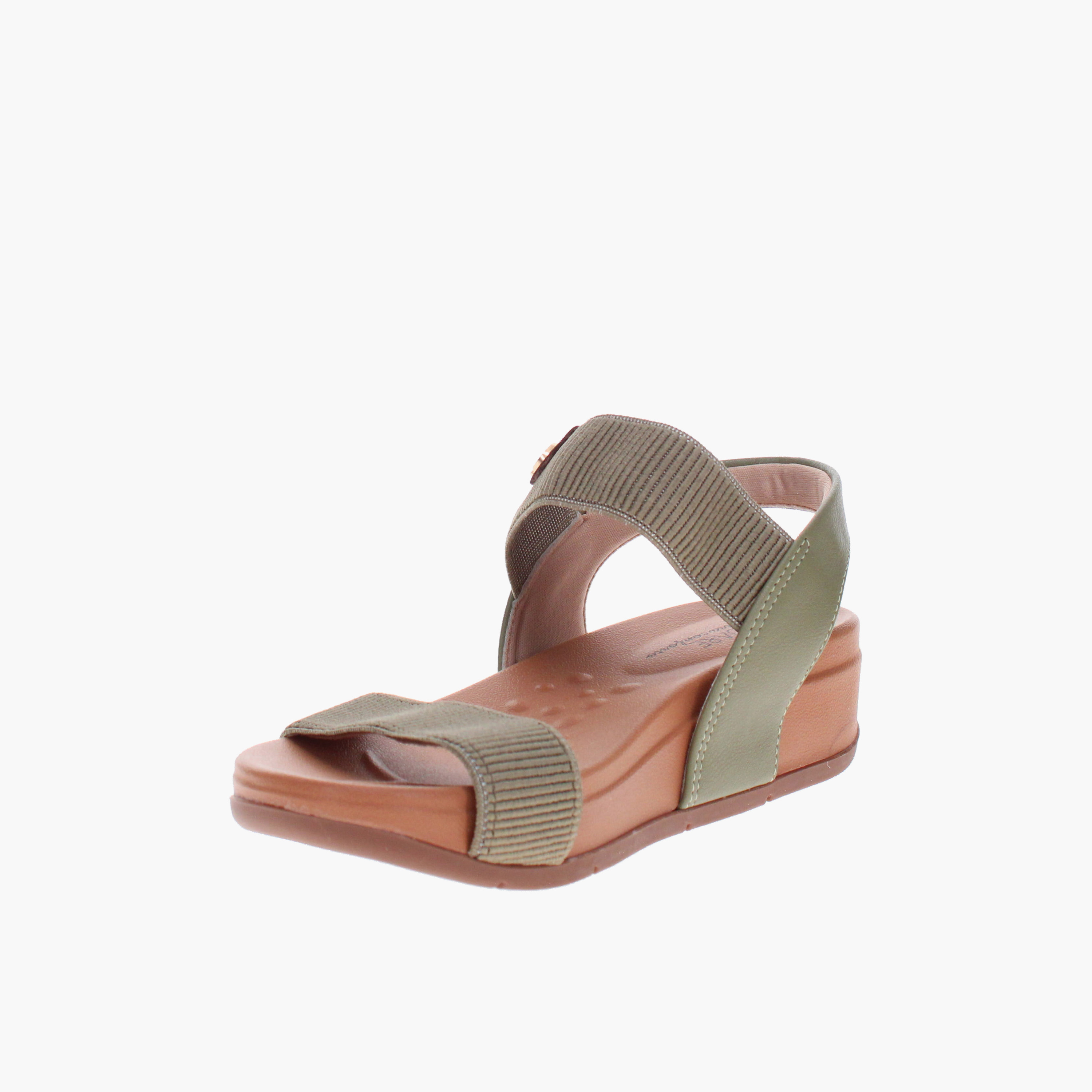 مودير - صندل جين1 للنساء مطاطي بنعل سميك وحزام مسطح | 7207-105-23124-104828-women-shoes-sandals-flats-image-2