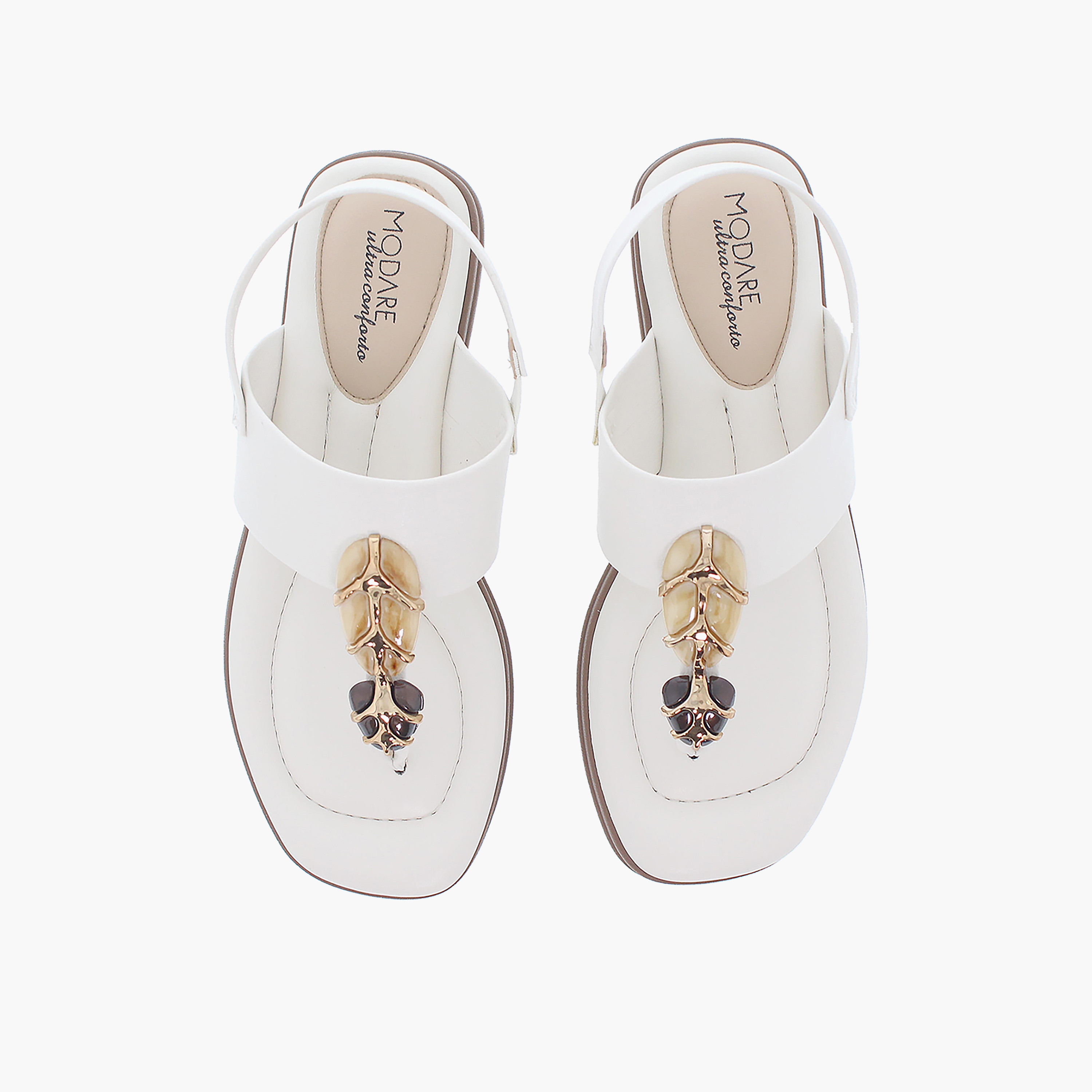 مودير - صندل سيليا1 للنساء مسطح بحزام مطاطي | 7212-103-21736-35312-women-shoes-sandals-flats-image-5