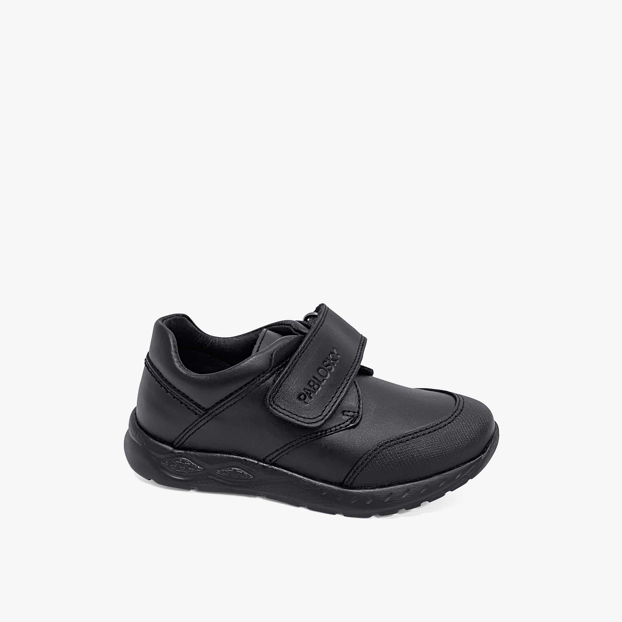 Buy Pablosky Boys Leather School Shoes with Hook and Loop Closure