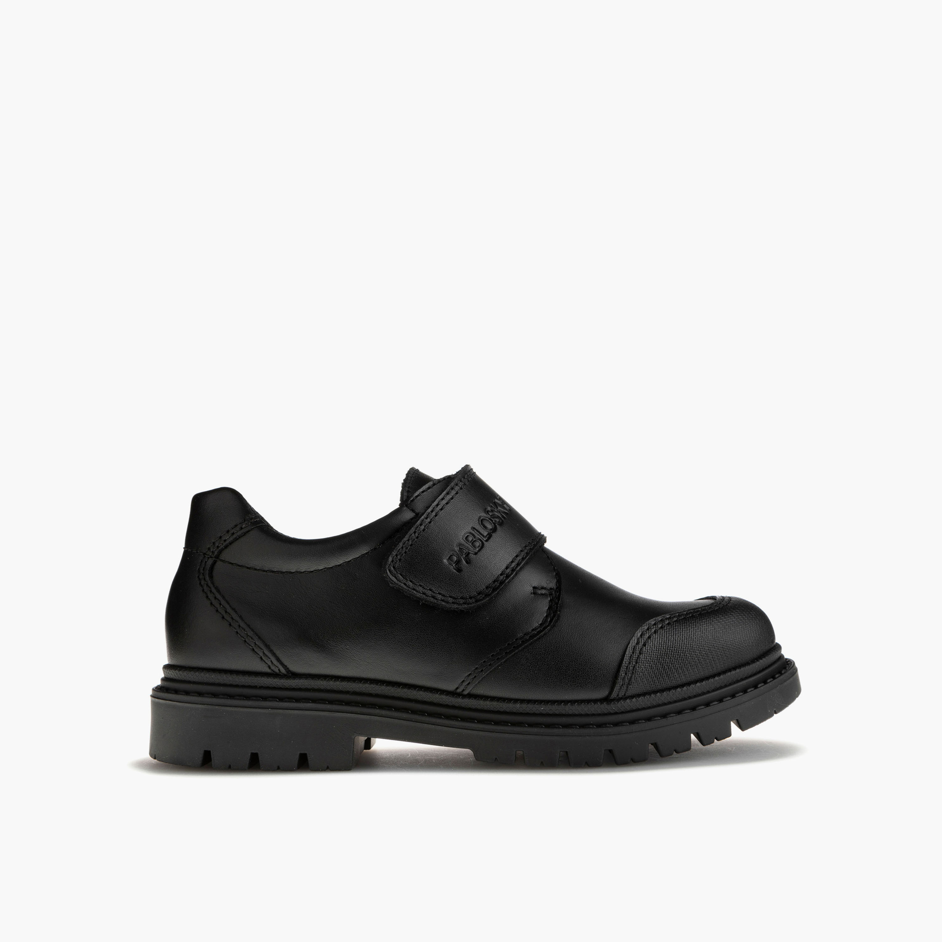 Pablosky Boys Leather Hook & Loop School Shoes-boys-shoes-schoolshoes-image-1