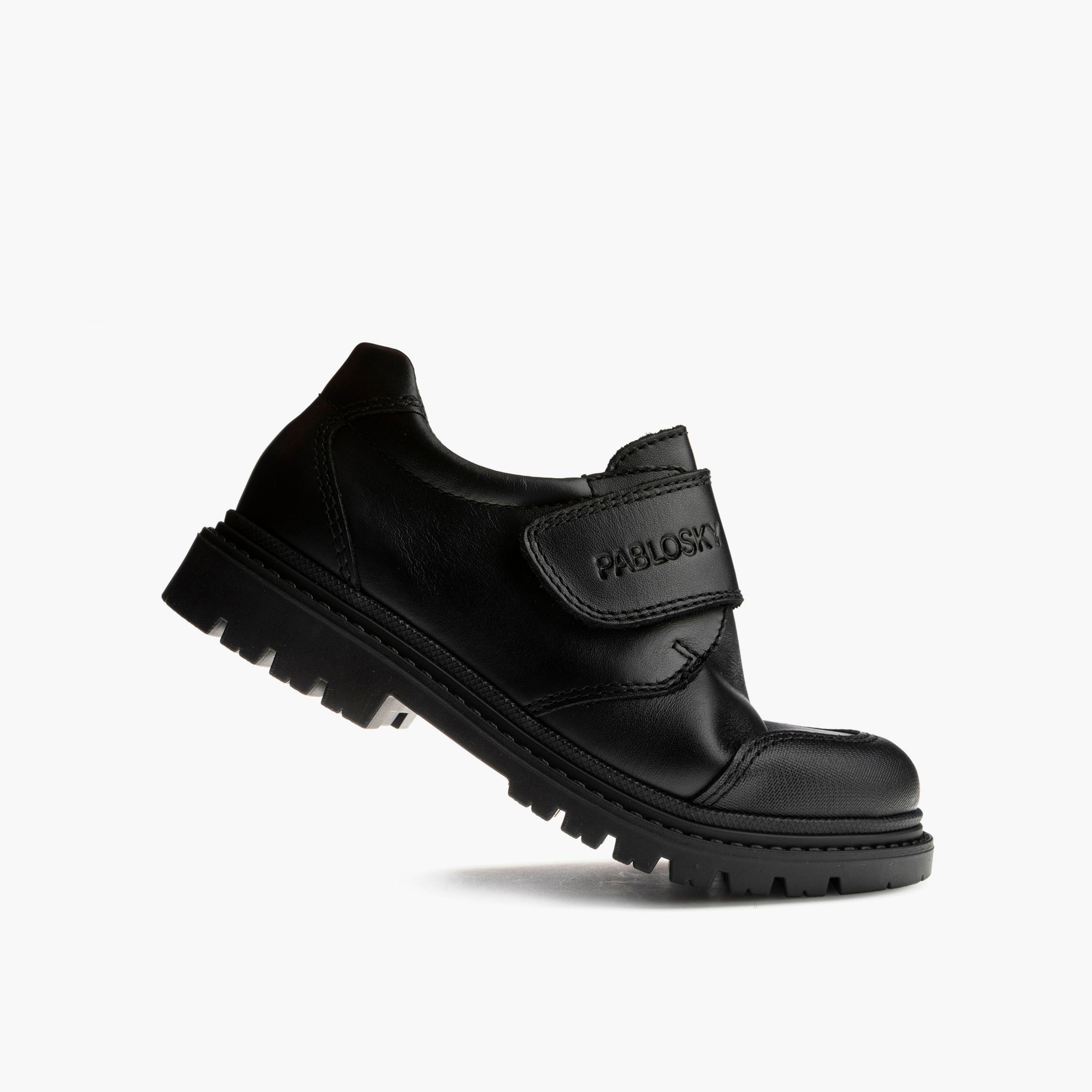 Pablosky Boys Leather Hook & Loop School Shoes-boys-shoes-schoolshoes-image-4