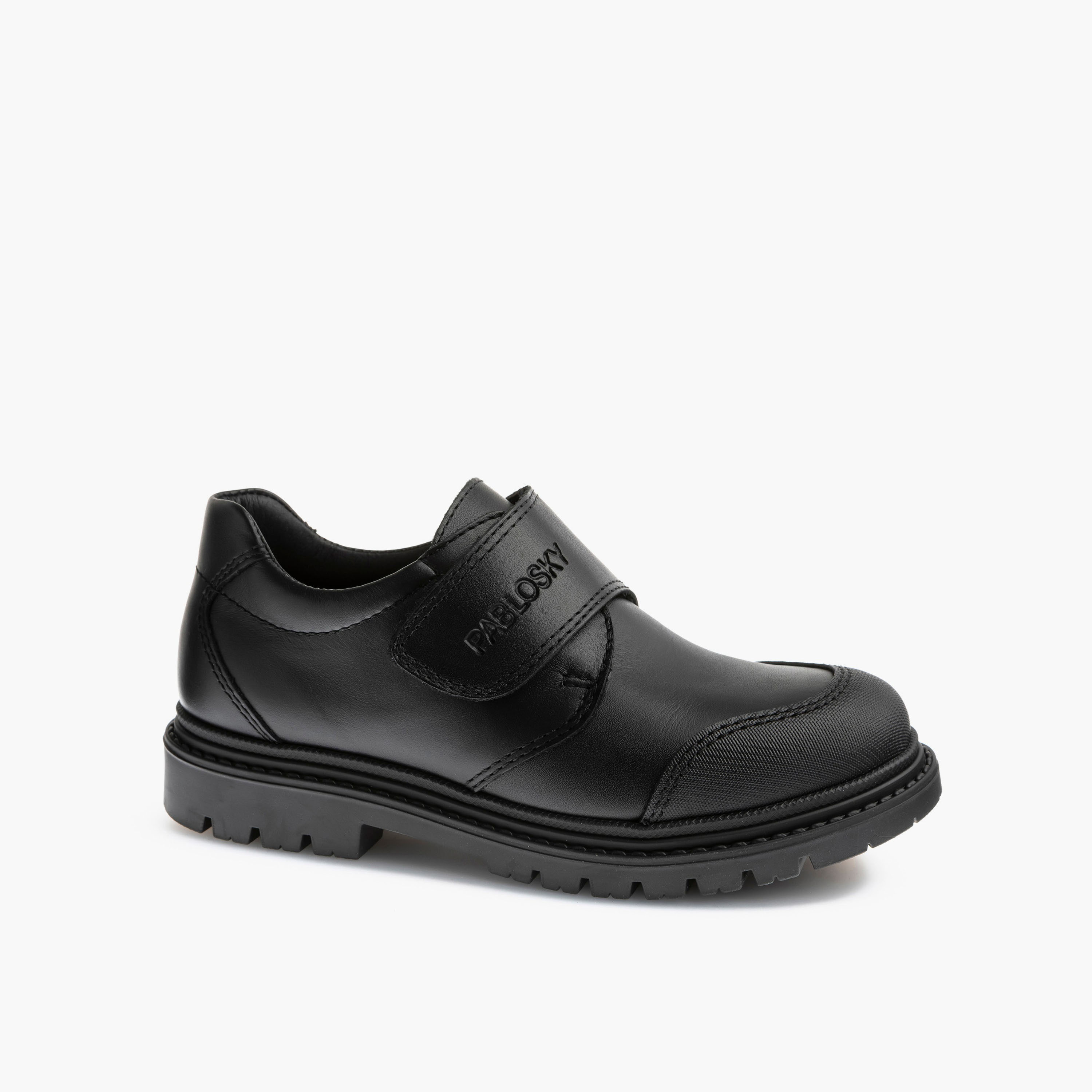 Pablosky Boys Leather Hook & Loop School Shoes-boys-shoes-schoolshoes-image-6