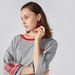 Printed Oversized T-Shirt with Flared Sleeves and Round Neck-T Shirts-thumbnailMobile-1