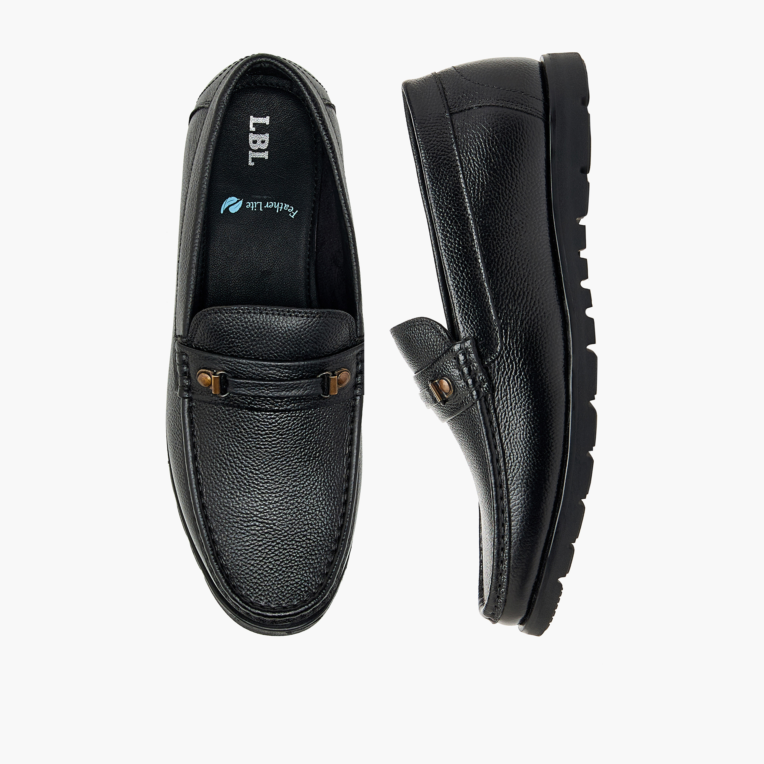 LBL by Shoexpress Textured Slip-On Moccasins-men-shoes-loafersandmoccasins-image-1