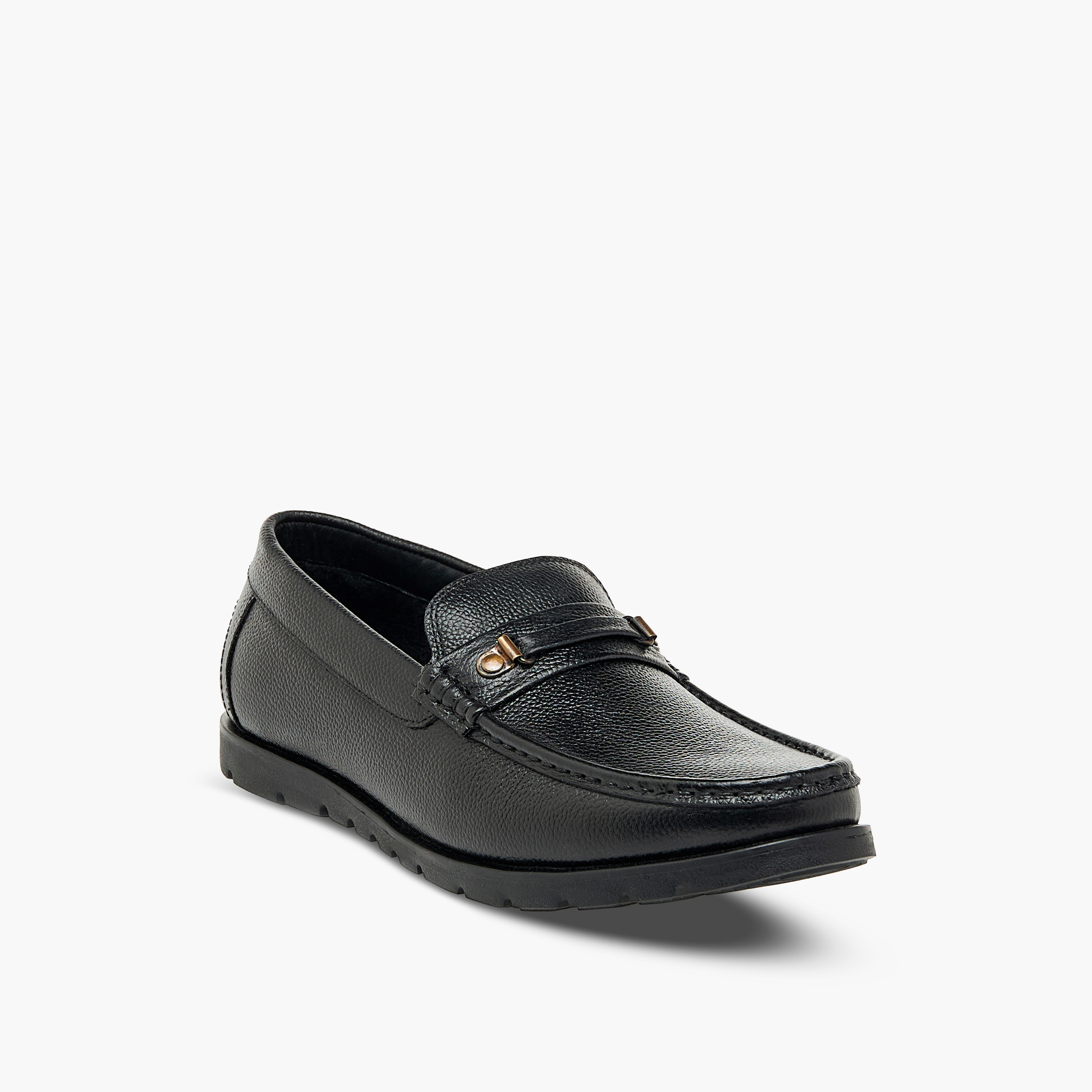 LBL by Shoexpress Textured Slip-On Moccasins-men-shoes-loafersandmoccasins-image-2