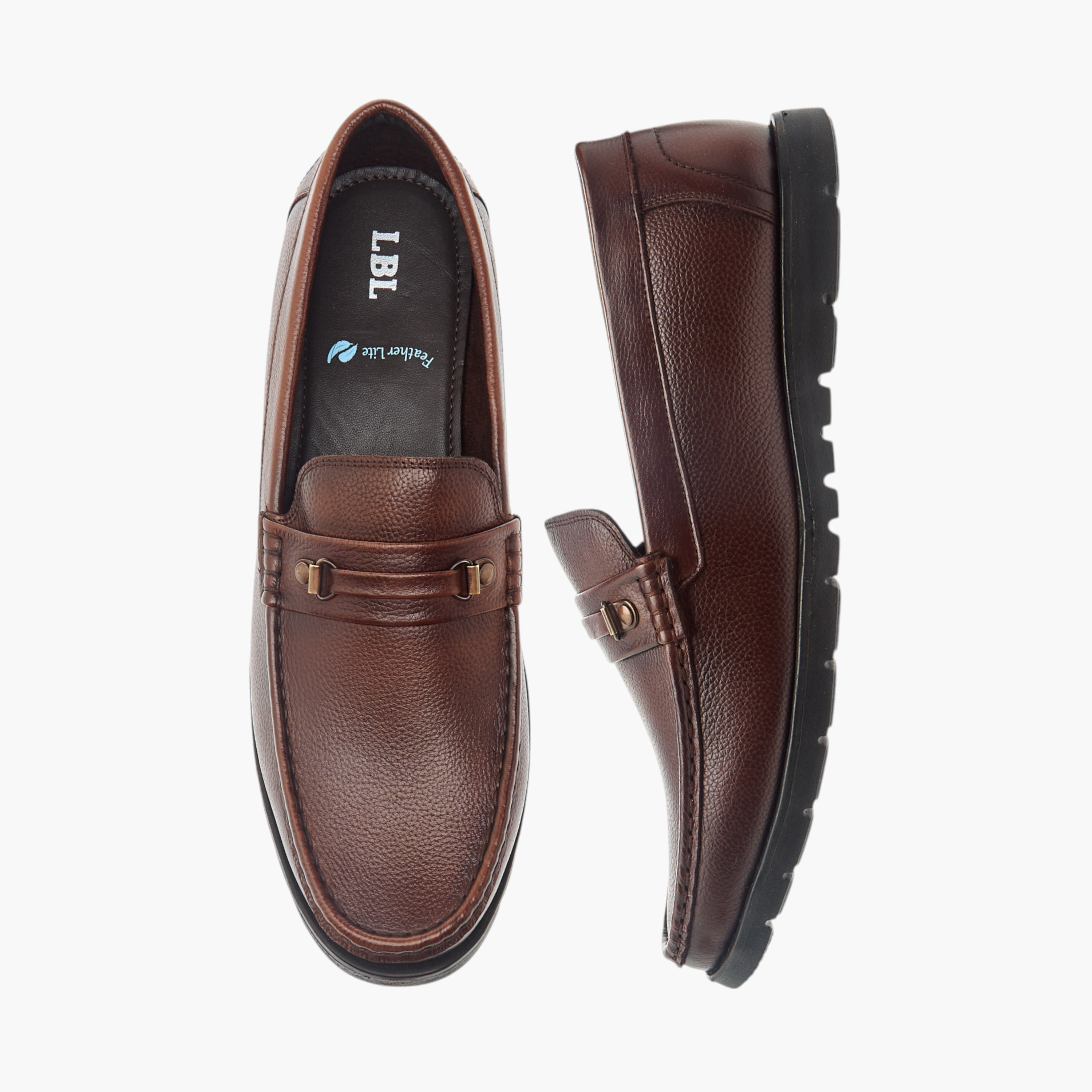 حذاء موكاسين سهل الارتداء بارز الملمس من إل بي إل من شو إكسبرس-men-shoes-formalshoes-image-1