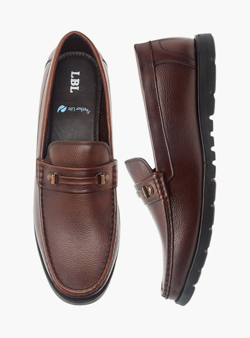 حذاء موكاسين سهل الارتداء بارز الملمس من إل بي إل من شو إكسبرس-men-shoes-formalshoes-image-1