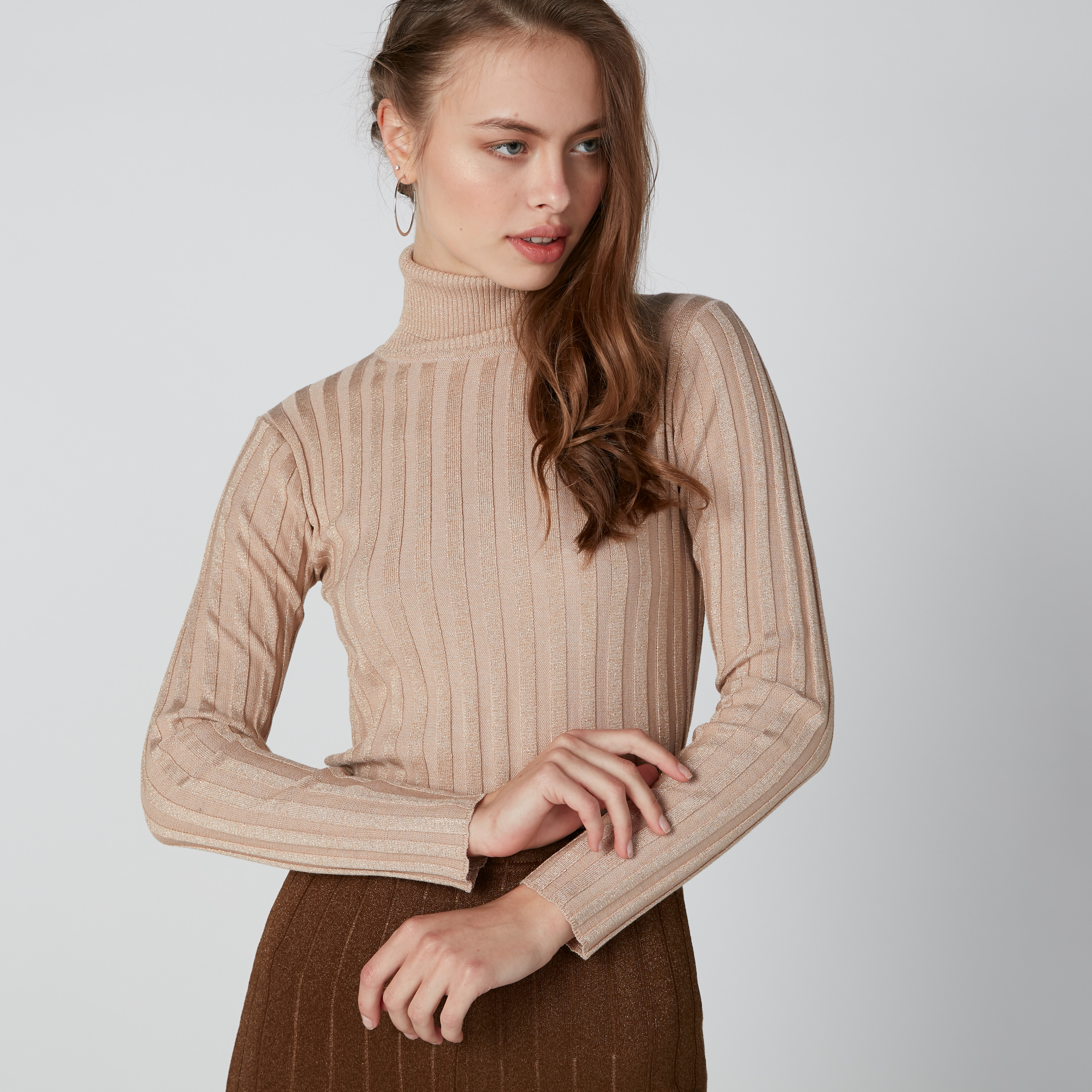 High neck sweaters for ladies online best sale