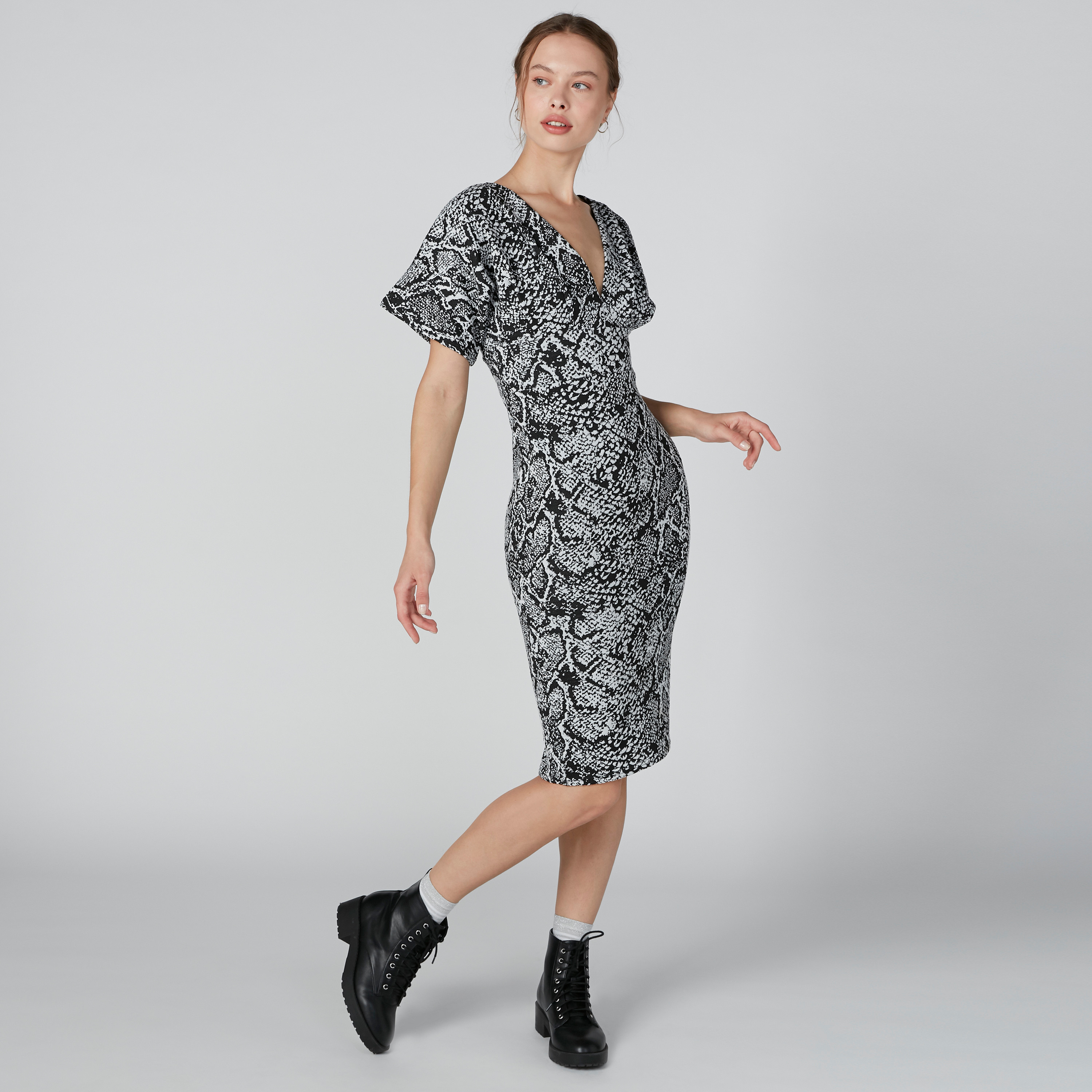 Animal Printed Bodycon Dress-women-clothing-dresses-image-1