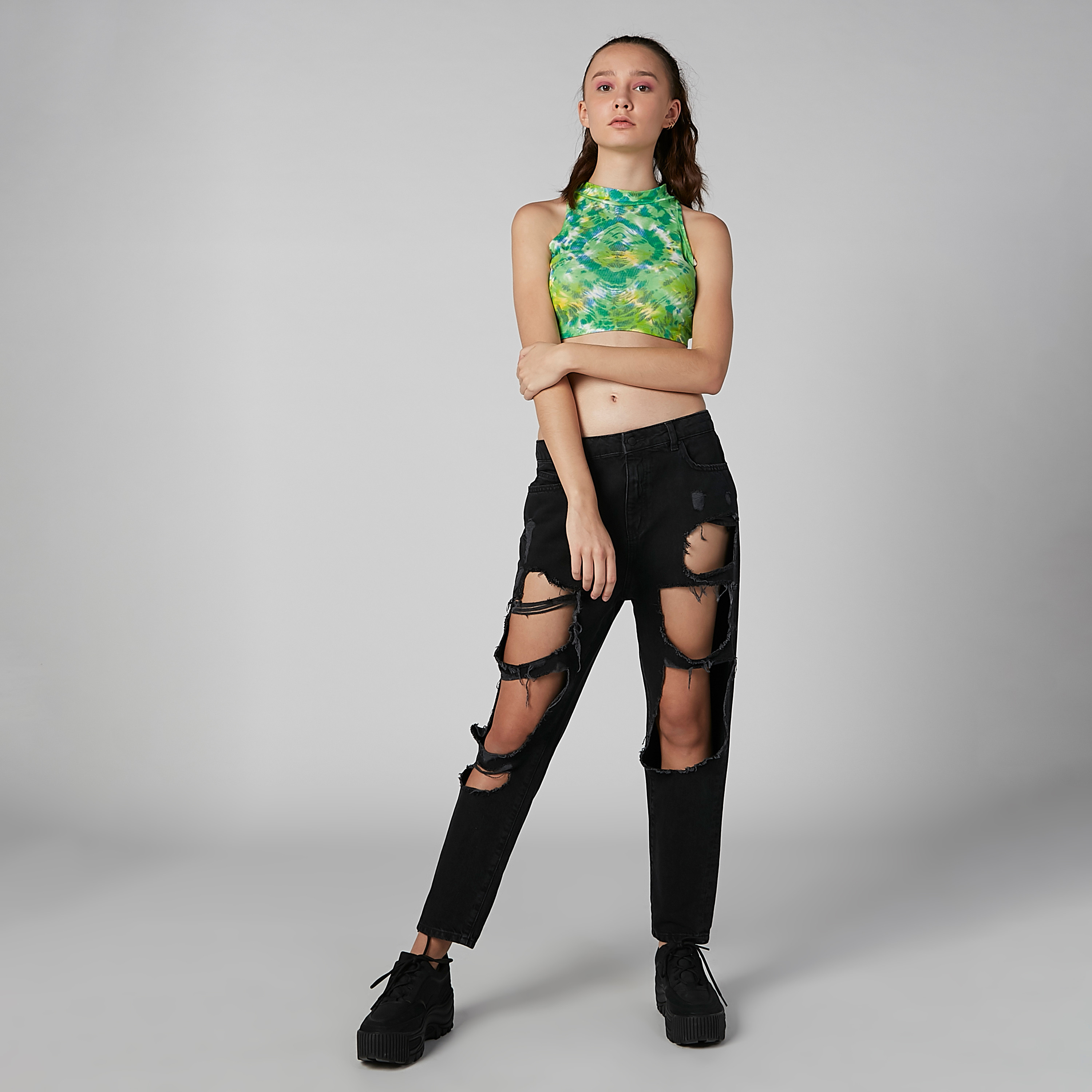 Printed Sleeveless Crop Top with Halter Neck-women-clothing-shirtsandblouses-blouses-image-2