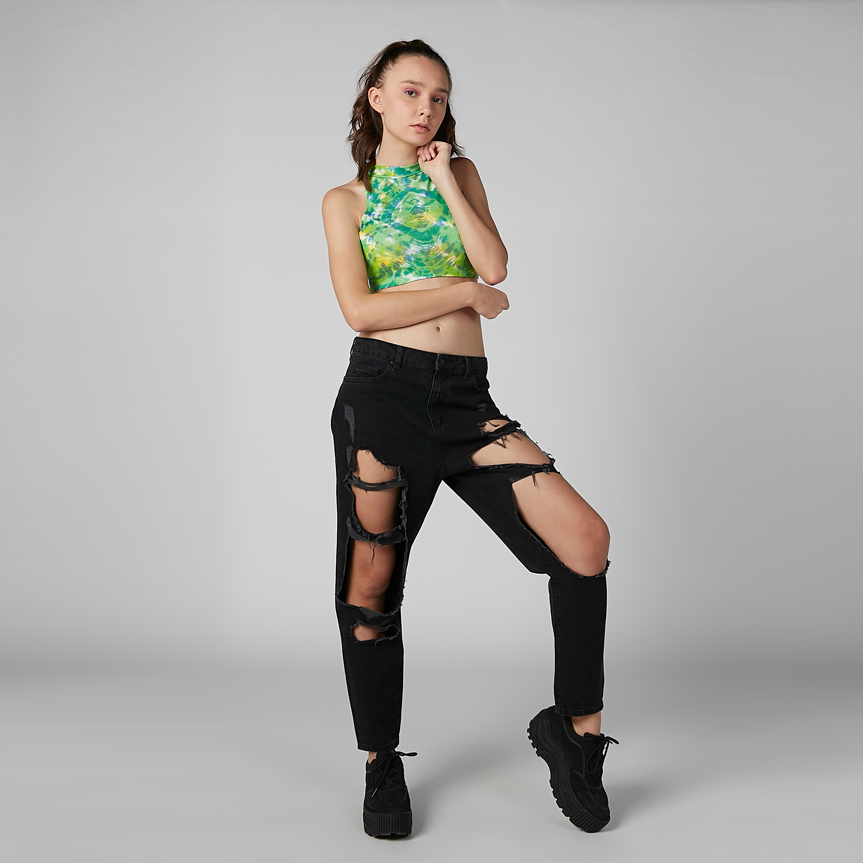 Printed Sleeveless Crop Top with Halter Neck-women-clothing-shirtsandblouses-blouses-image-3