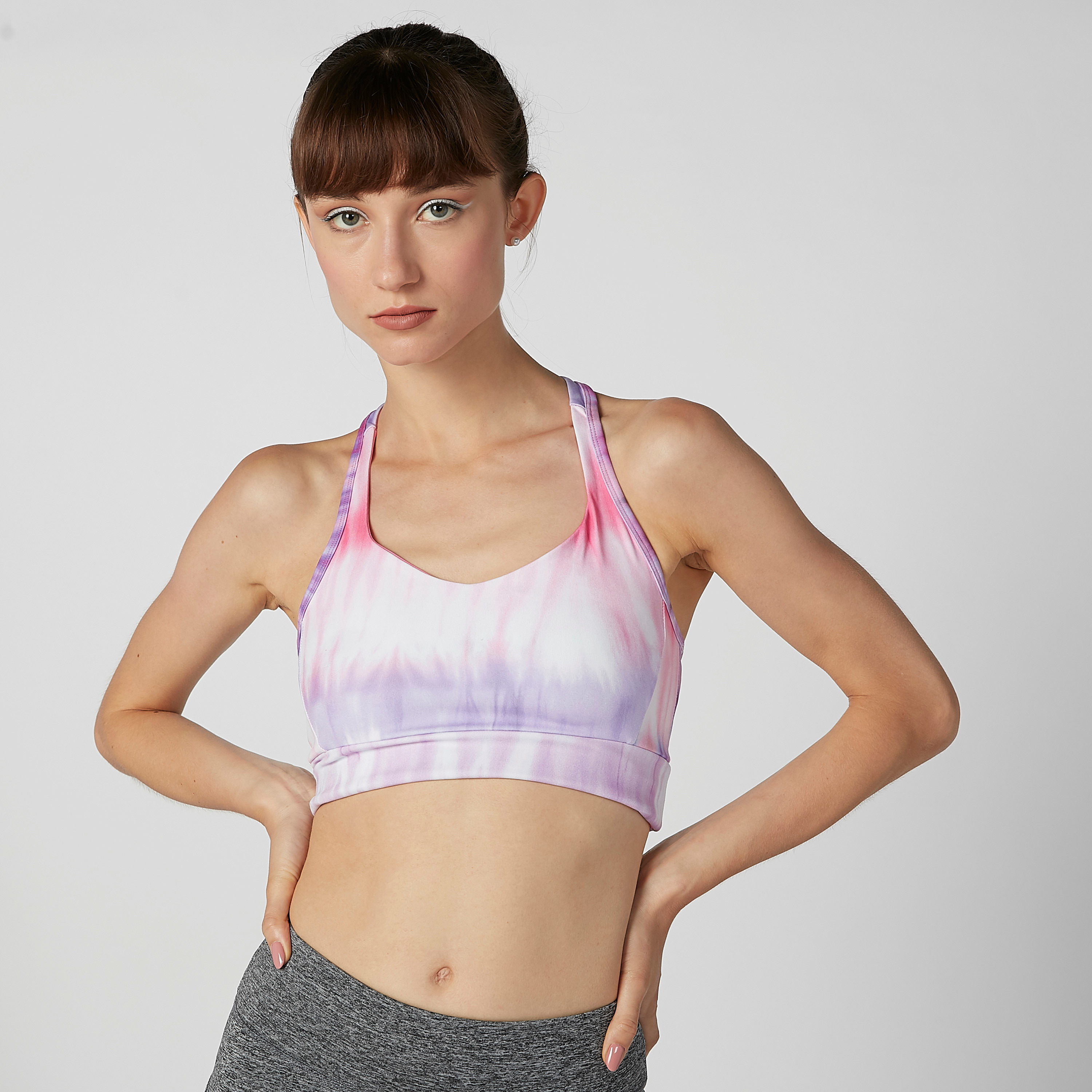 Printed Sports Bra with Racer Back-sports-women-clothing-sportsbras-image-1
