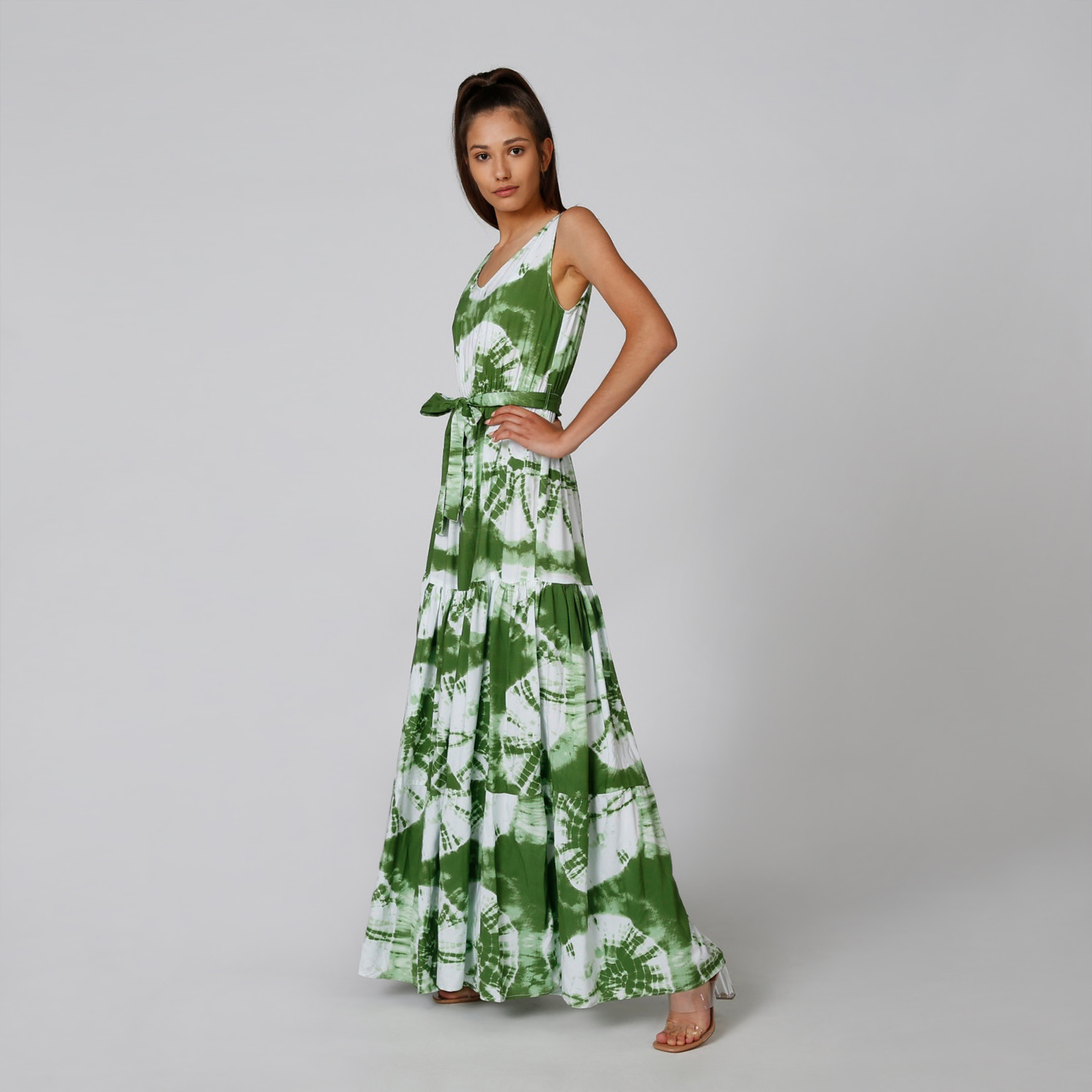 Printed Sleeveless Maxi A-line Dress with V-neck-women-clothing-dresses-image-1