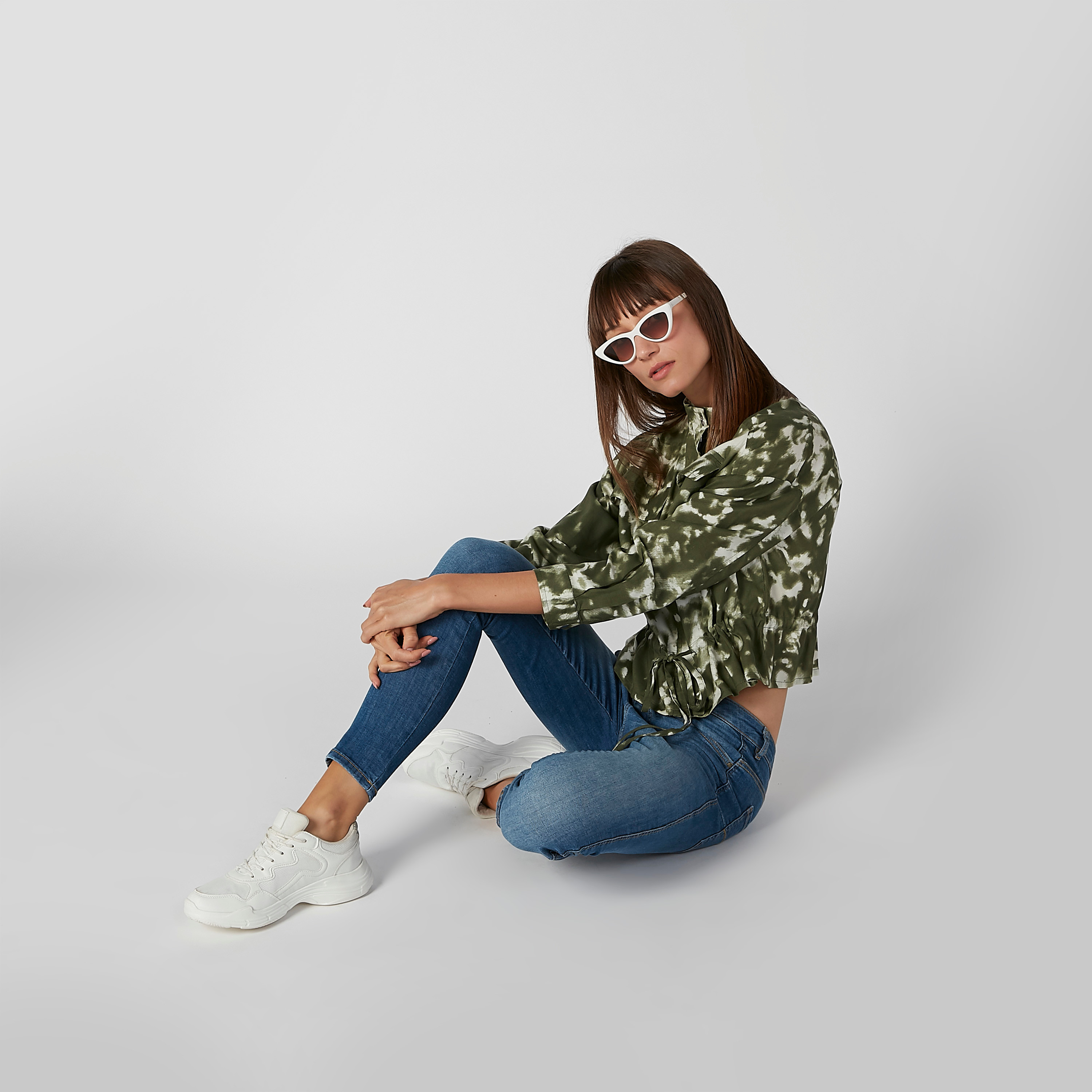 جاكيت جينز مستدام بأكمام طويلة وأربطة -women-winterwear-coatsandjackets-jackets-image-2