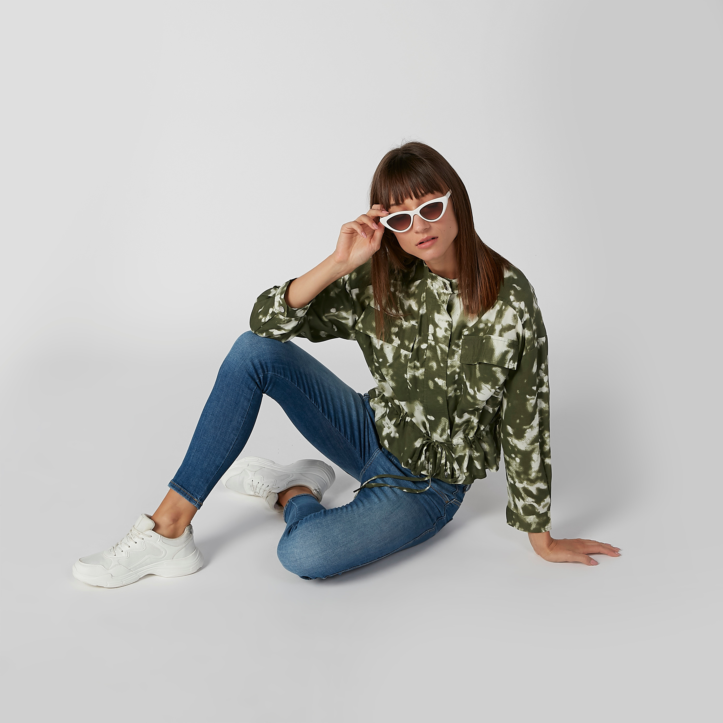 جاكيت جينز مستدام بأكمام طويلة وأربطة -women-winterwear-coatsandjackets-jackets-image-5