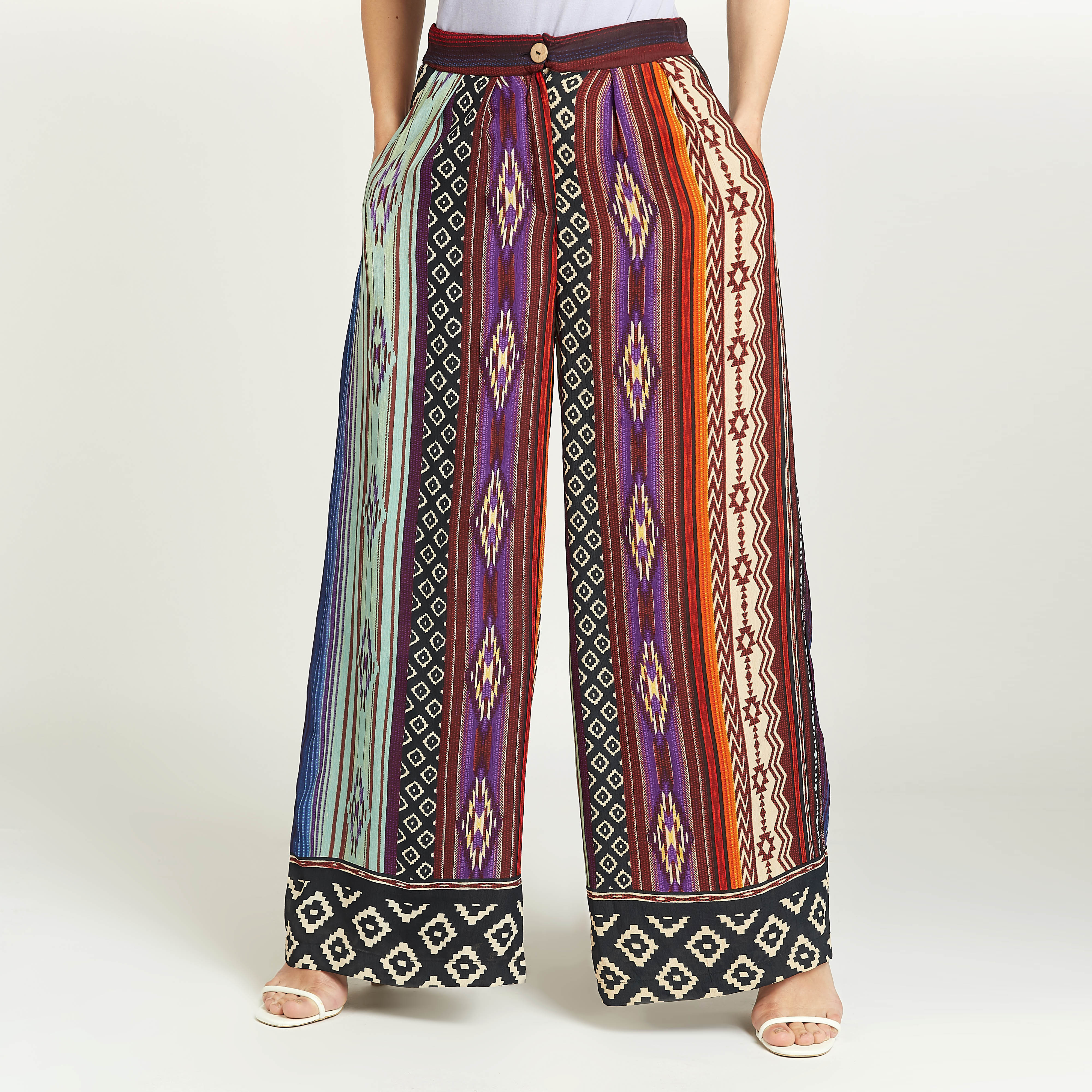 Printed palazzo pants online best sale