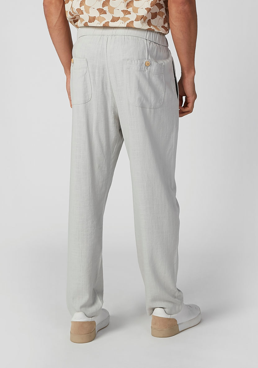 Full Length Pants with Pocket Detail and Drawstring-Pants-image-3