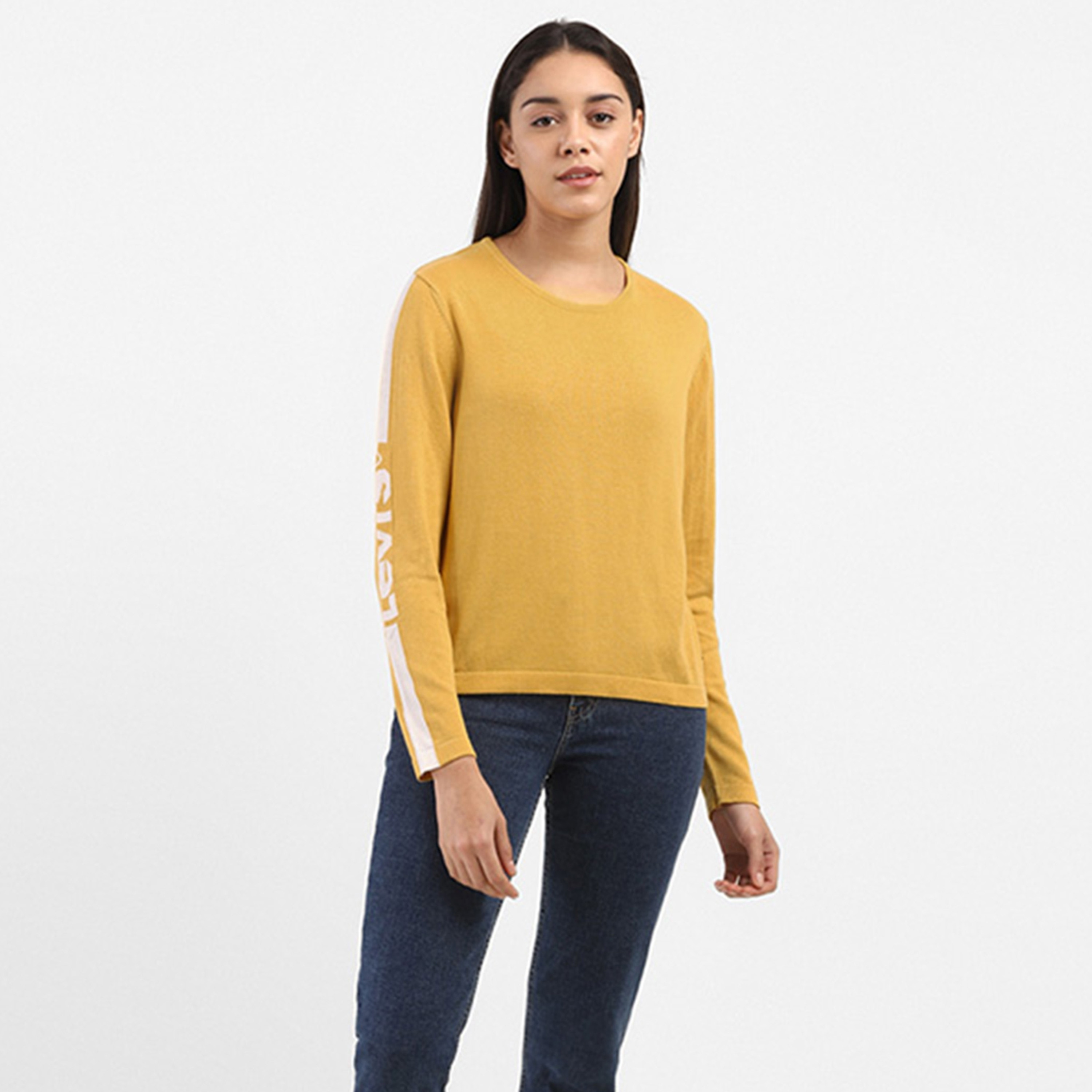 Levi's Printed Round Neck Long Sleeves Women's T-Shirt-women-clothing-tshirts-image-4