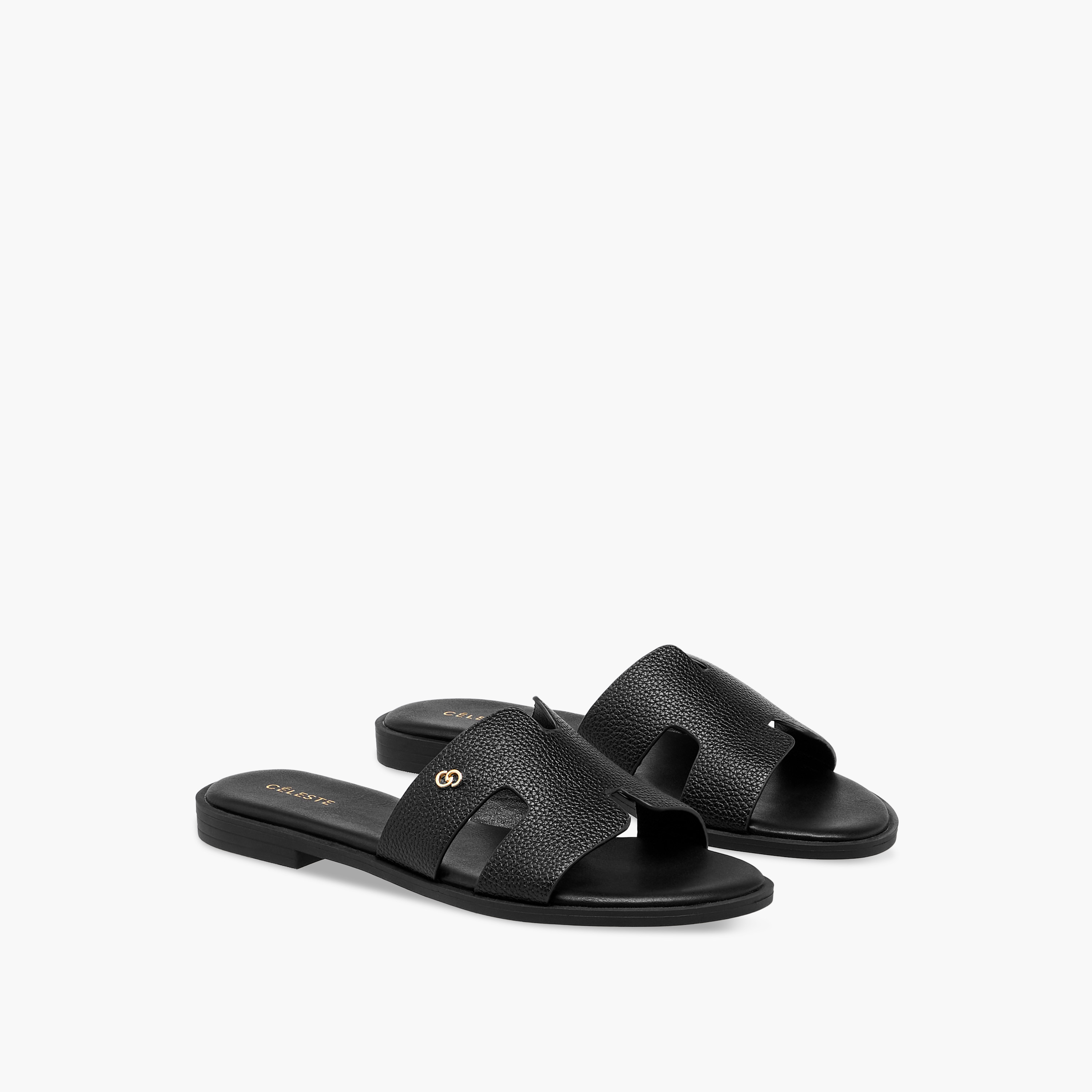 Celeste Women's Textured Slip-On Flat Sandals-women-shoes-flats-sandals-image-1