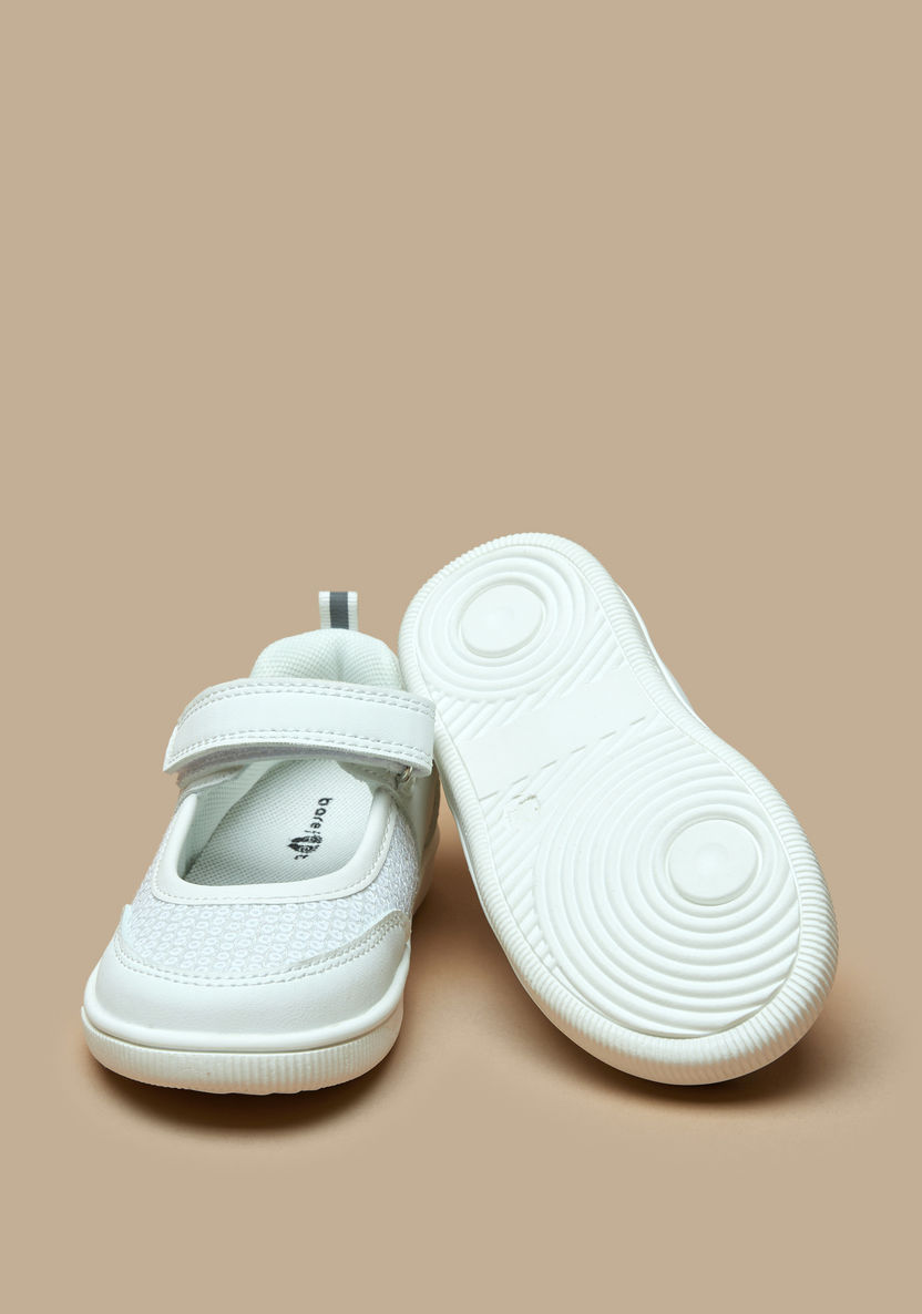 Barefeet Embellished Mary Jane Shoes with Hook and Loop Closure-Girl%27s Casual Shoes-image-2