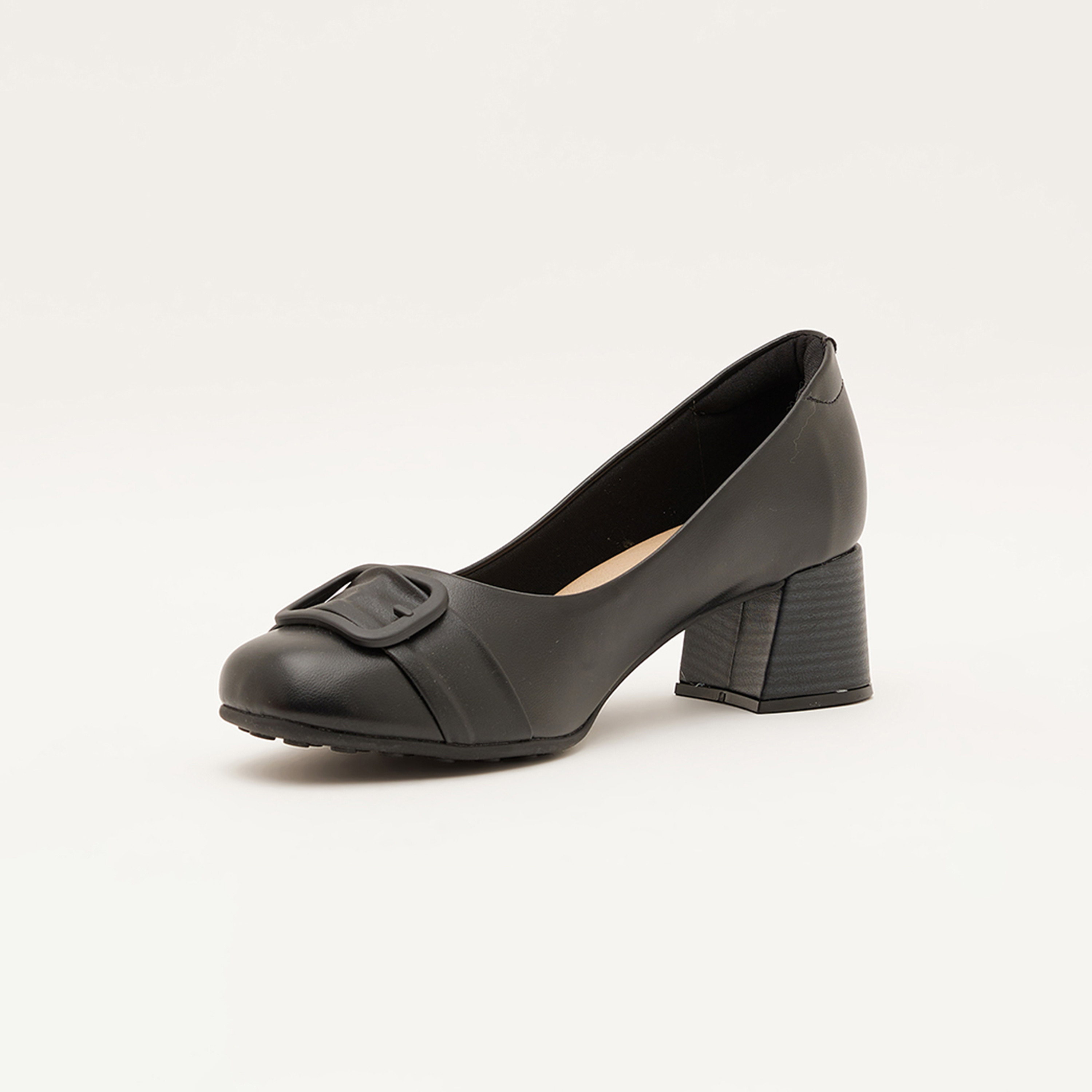  7373-101-23939 | حذاء نسائي من مودير بمقدمة مستديرة مع مزينة من إبزيم -women-shoes-heels-image-2