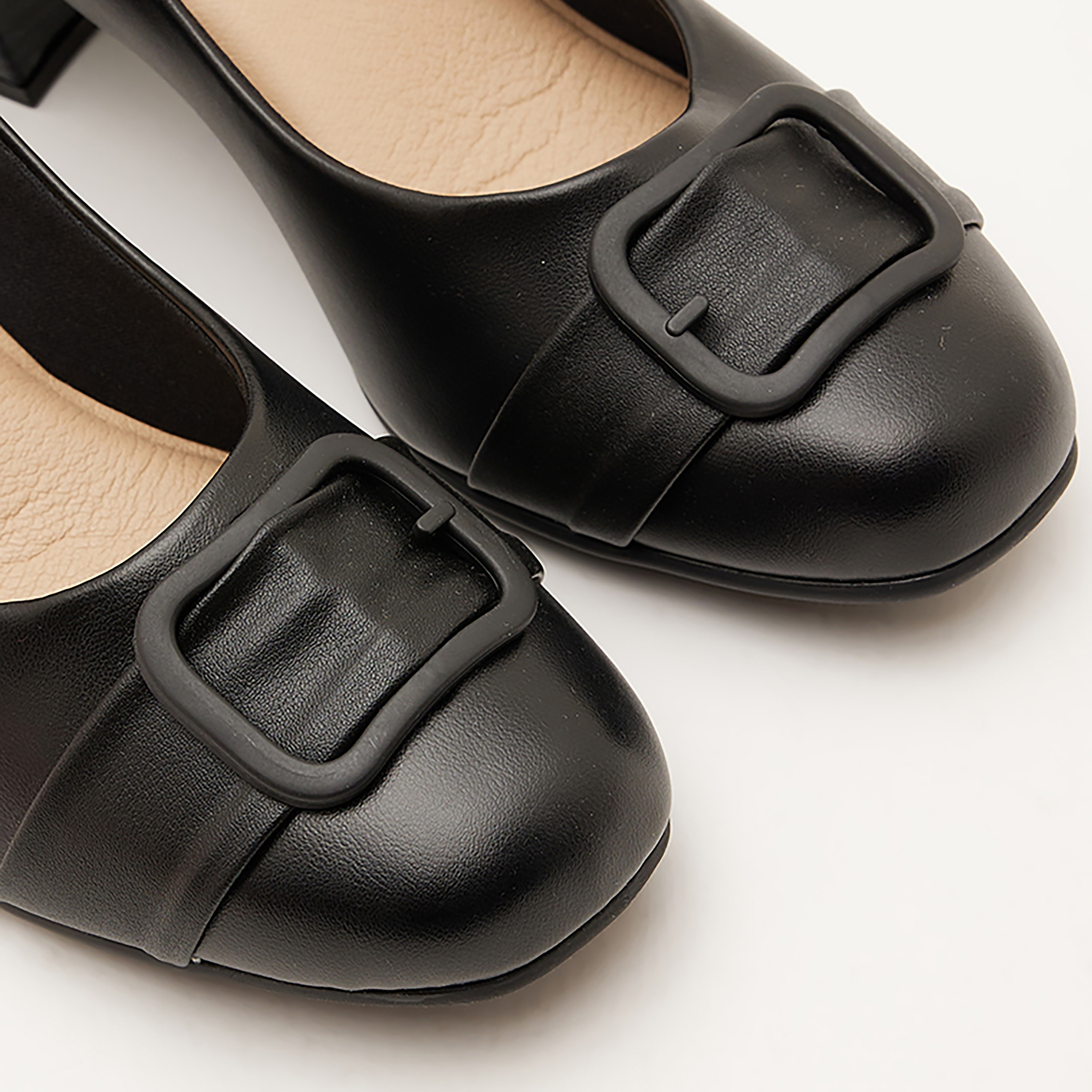  7373-101-23939 | حذاء نسائي من مودير بمقدمة مستديرة مع مزينة من إبزيم -women-shoes-heels-image-4