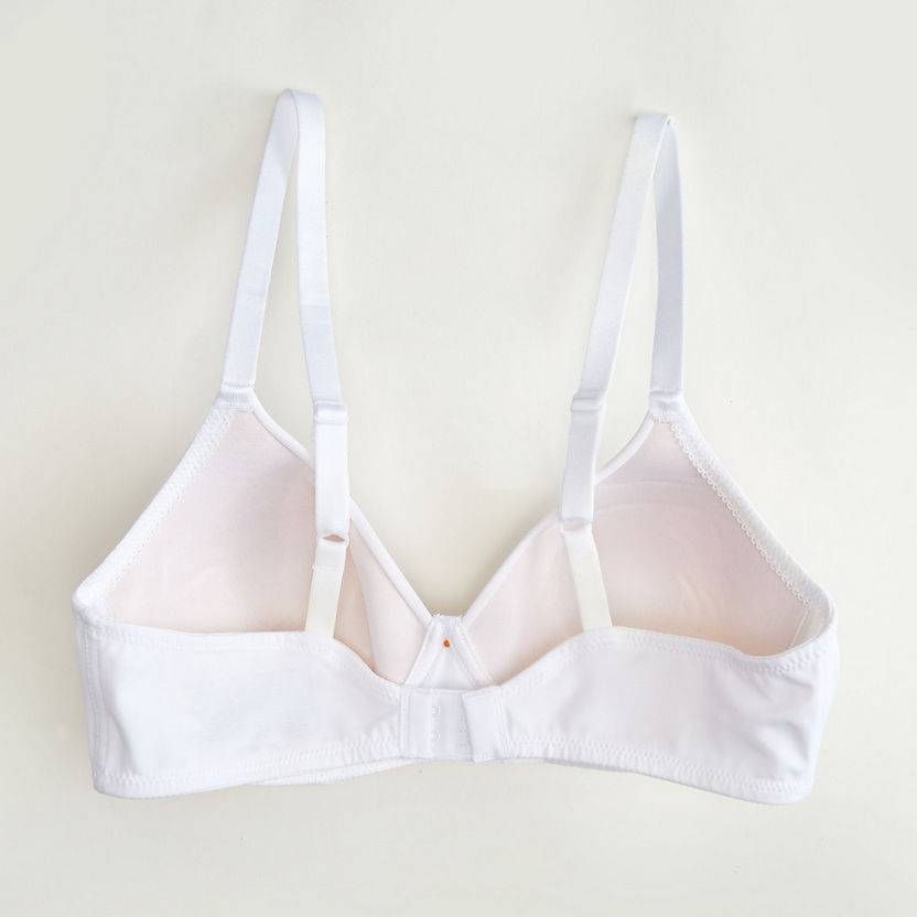 Buy Hanes Solid Padded Non-Wired Bra with Concealing Petals