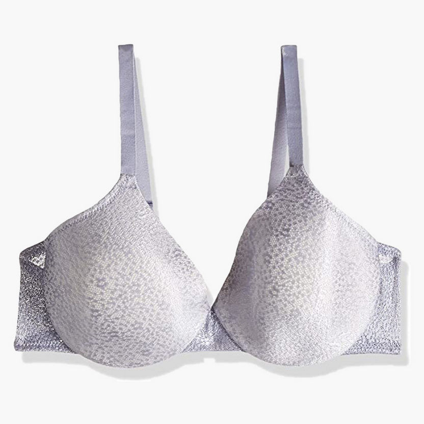 Buy Hanes Textured Underwired Demi T-shirt Bra with Hook and Eye