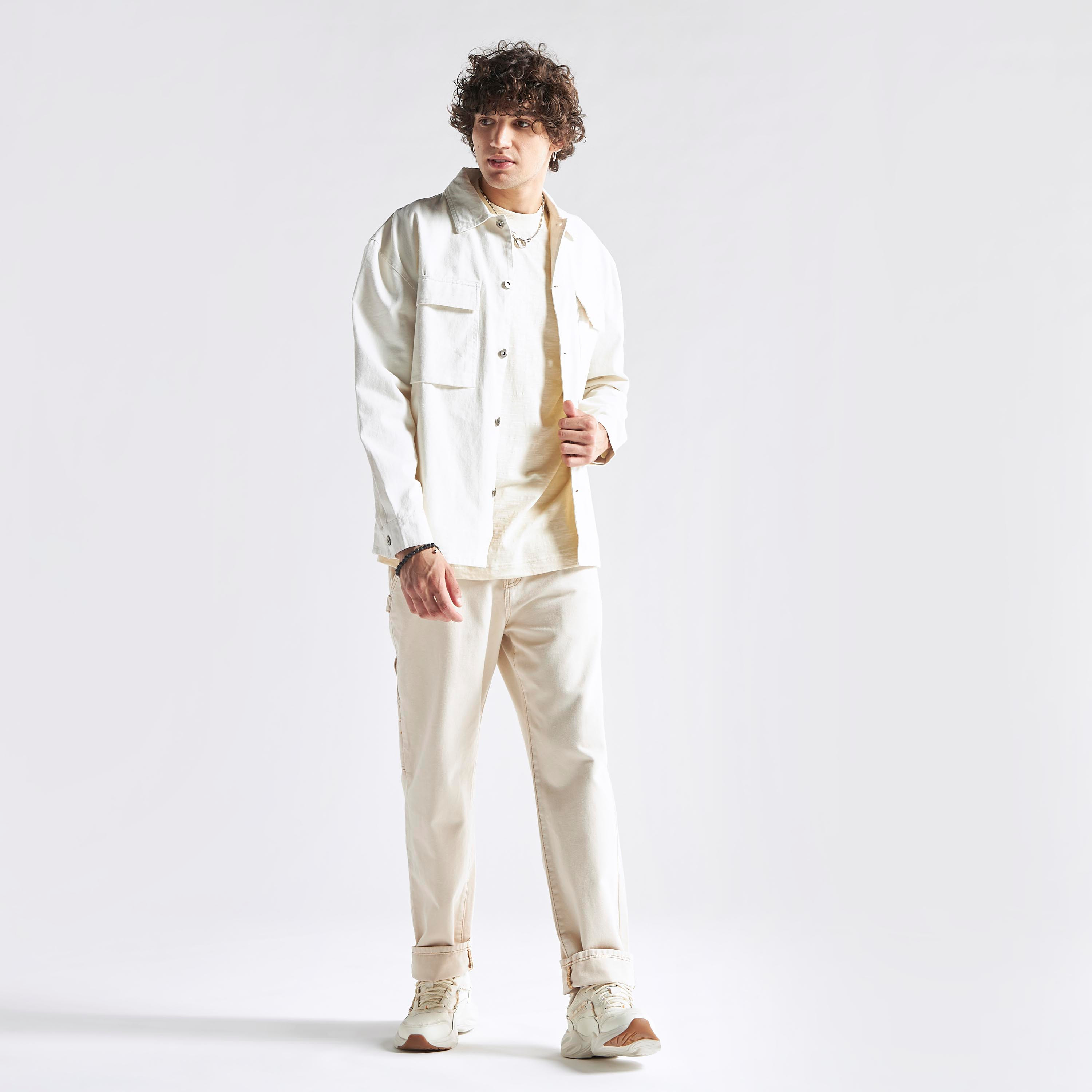 Textured Oversized T-shirt with Crew Neck and Short Sleeves-men-clothing-tshirtsandpolos-tshirts-image-2