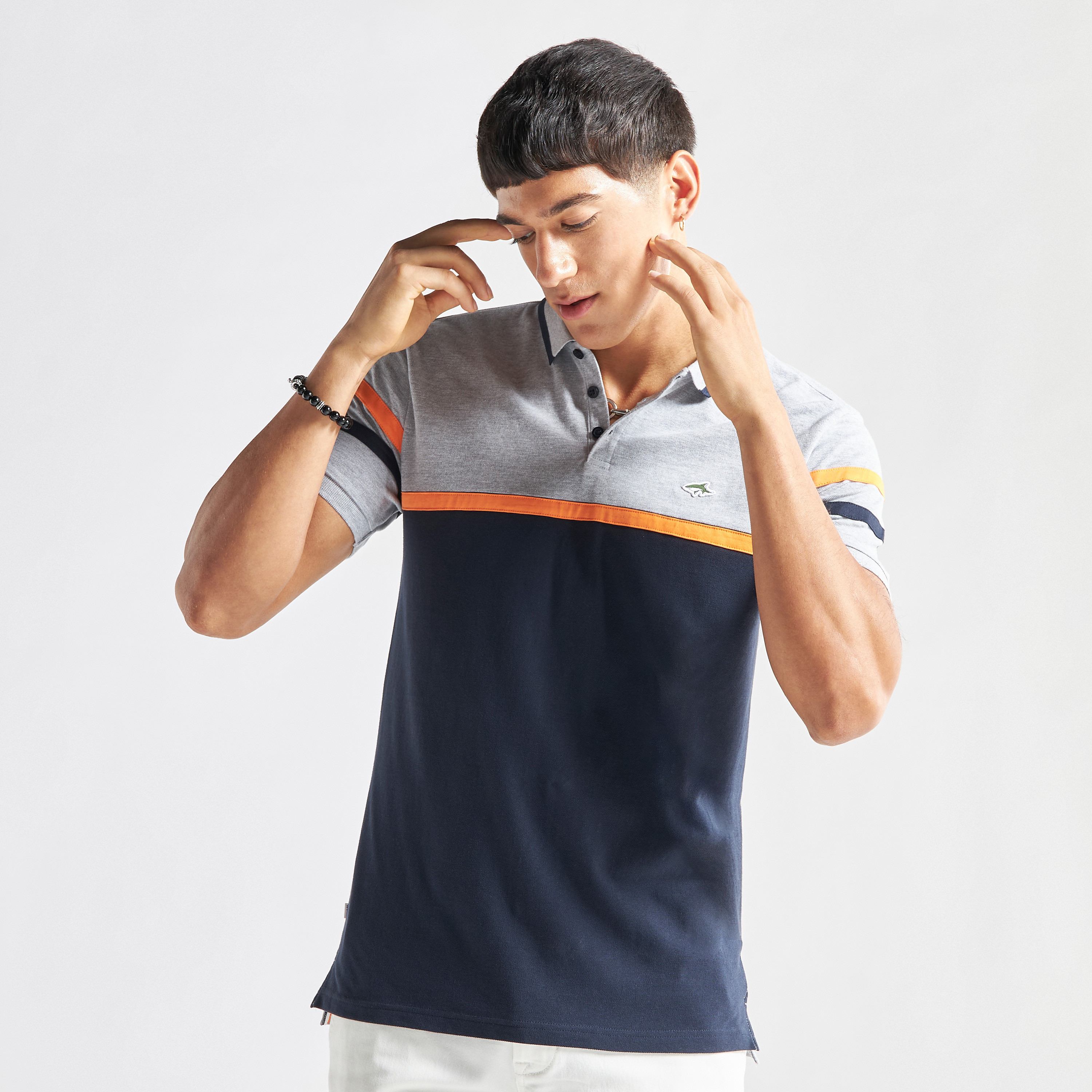 Buy Le Shark Colourblock Polo T shirt with Short Sleeves Splash KSA