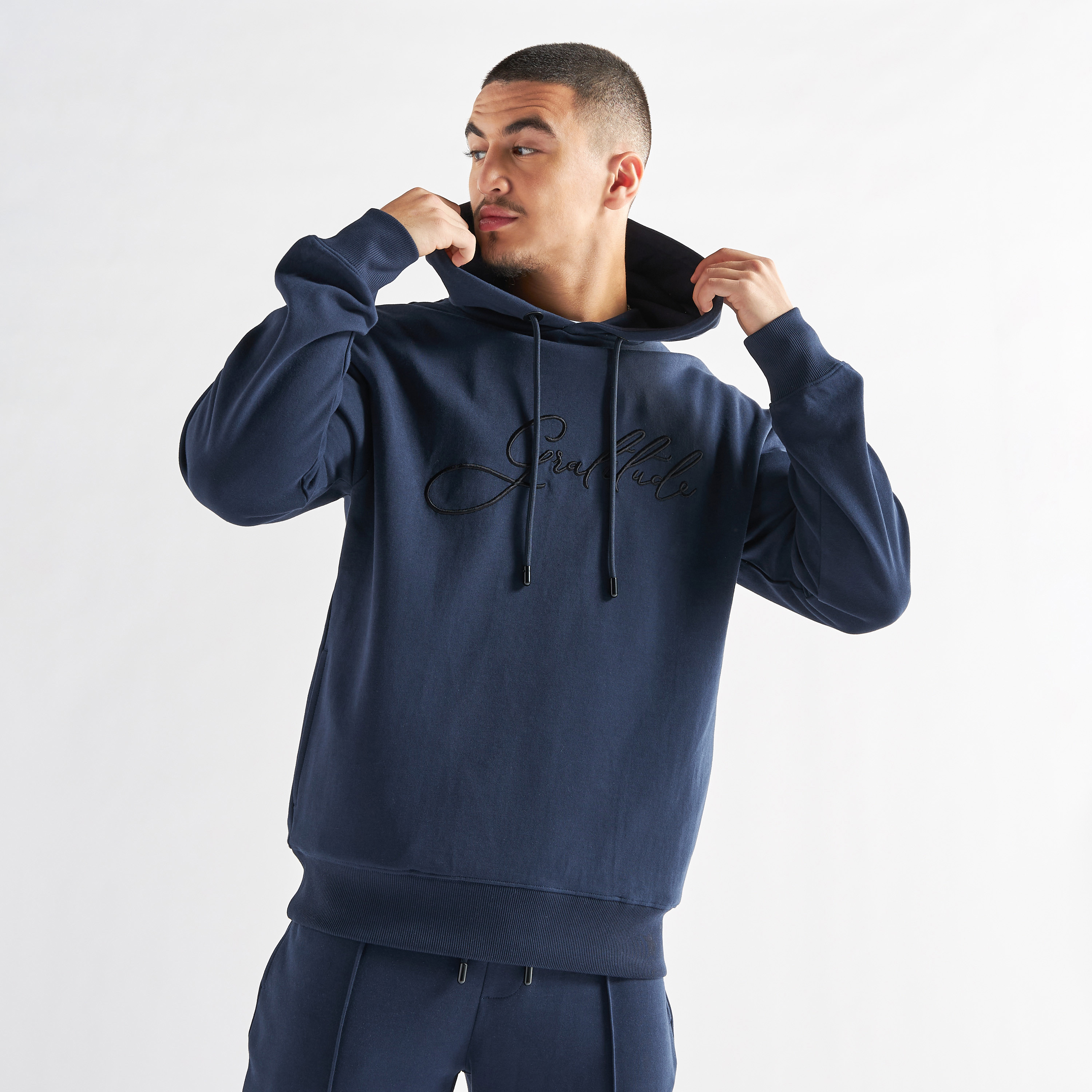 Embroidered hoodie men hotsell