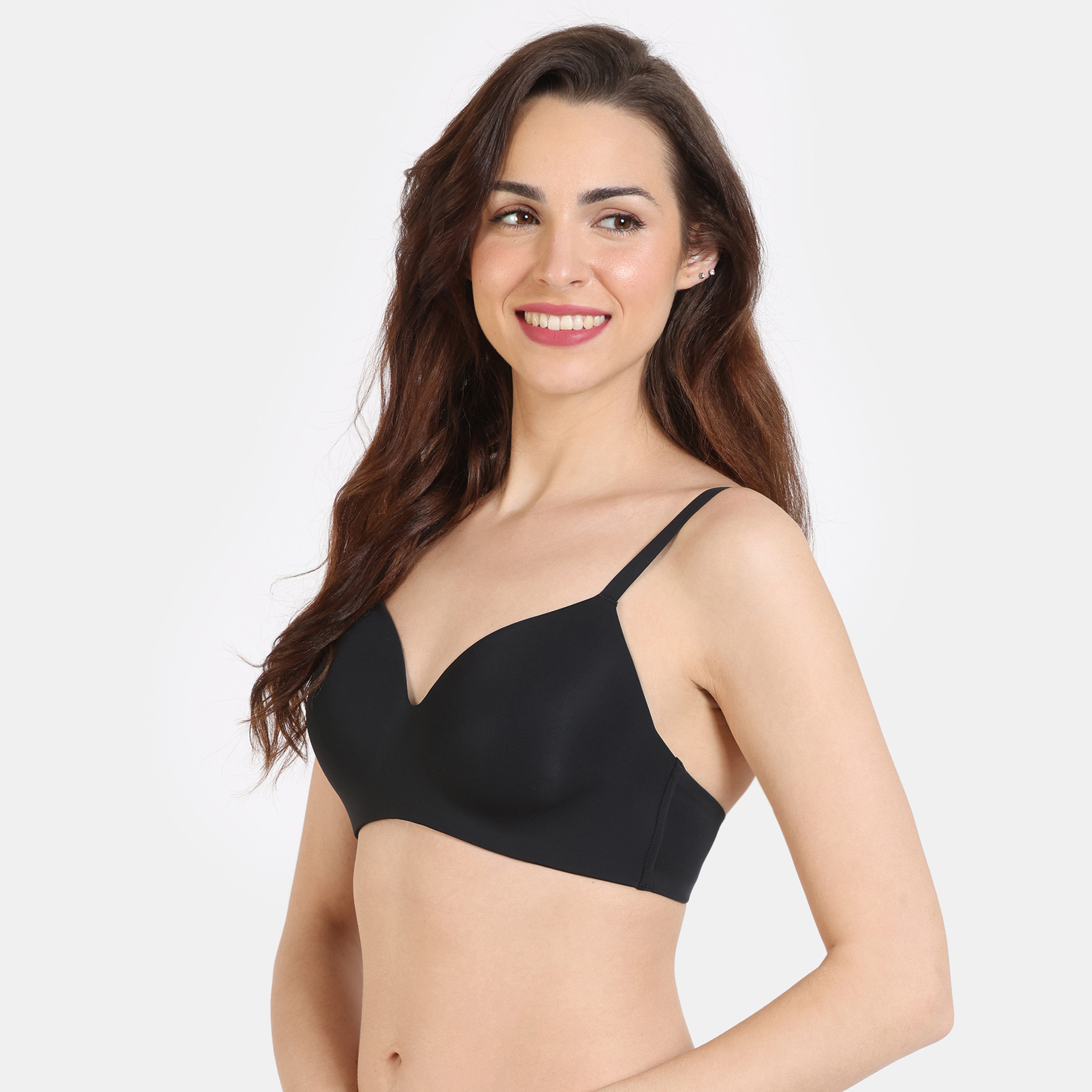 صدرية تيشيرت مبطنة بدون سلك بحمالات قابلة للتعديل من زيفامي-women-clothing-lingerie-bras-image-3