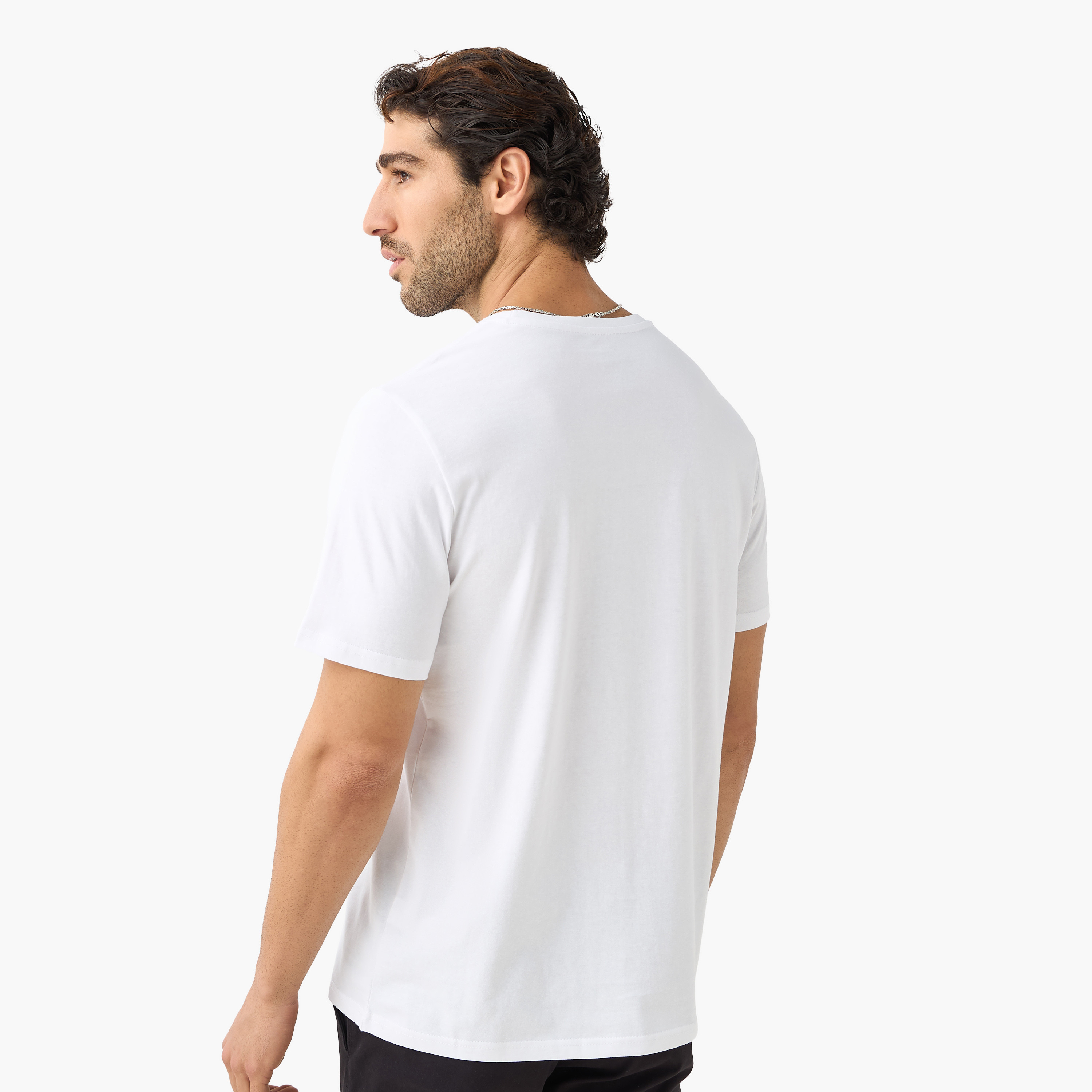 Set of 3 - Solid Regular Fit T-shirt with Crew Neck and Short Sleeves-men-clothing-tshirtsandpolos-tshirts-image-3