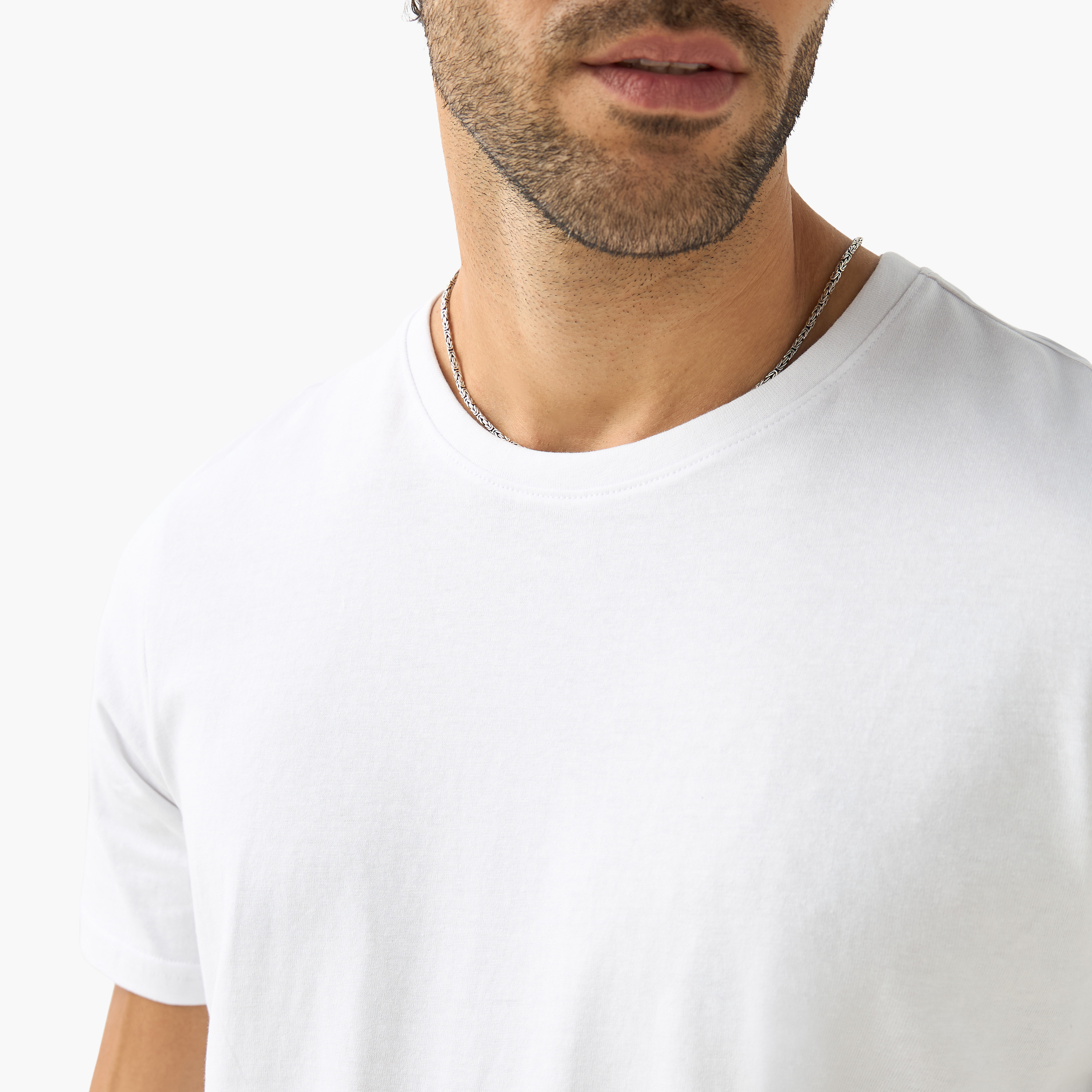 Set of 3 - Solid Regular Fit T-shirt with Crew Neck and Short Sleeves-men-clothing-tshirtsandpolos-tshirts-image-6