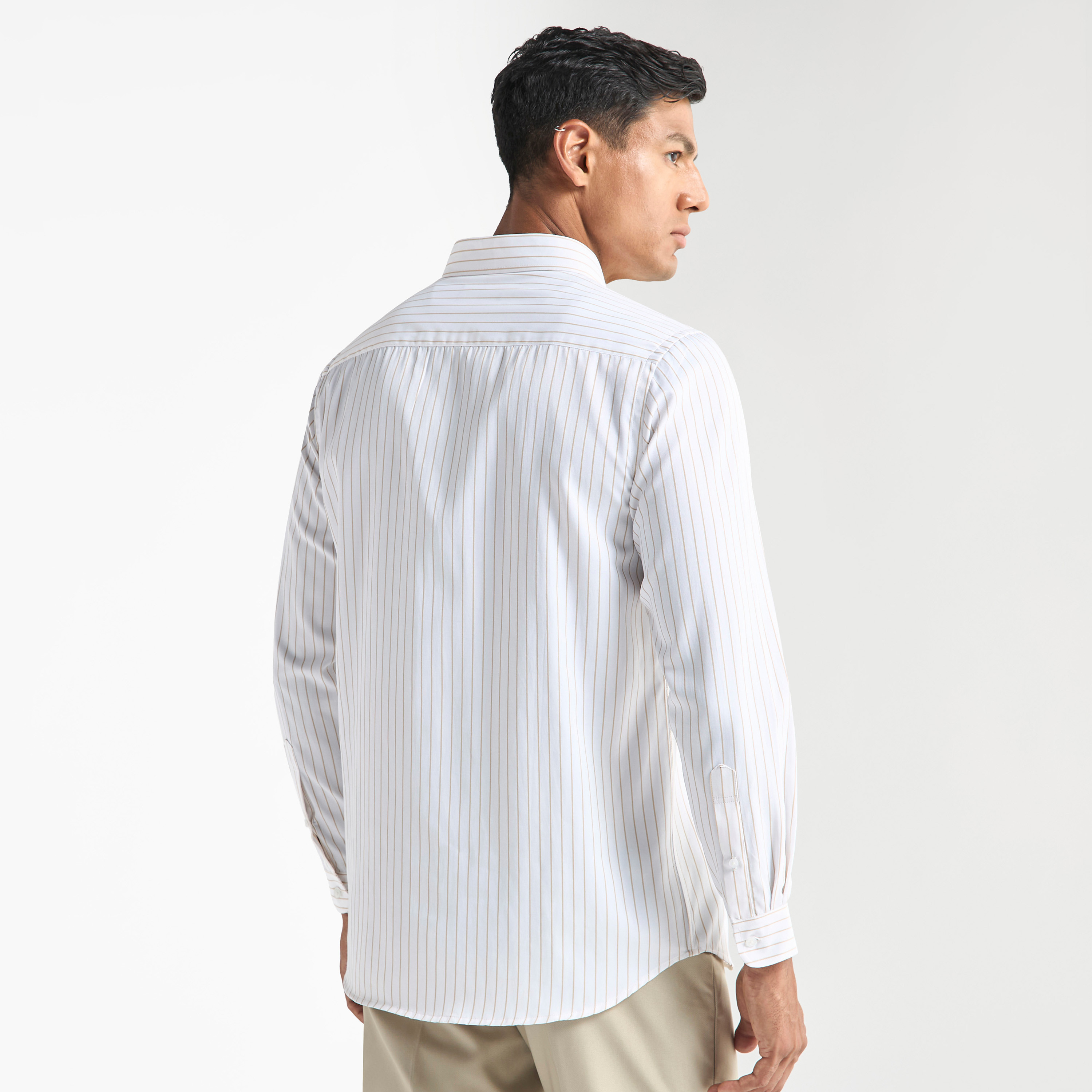 Striped Shirt with Button Down Collar and Long Sleeves-men-clothing-shirts-image-3