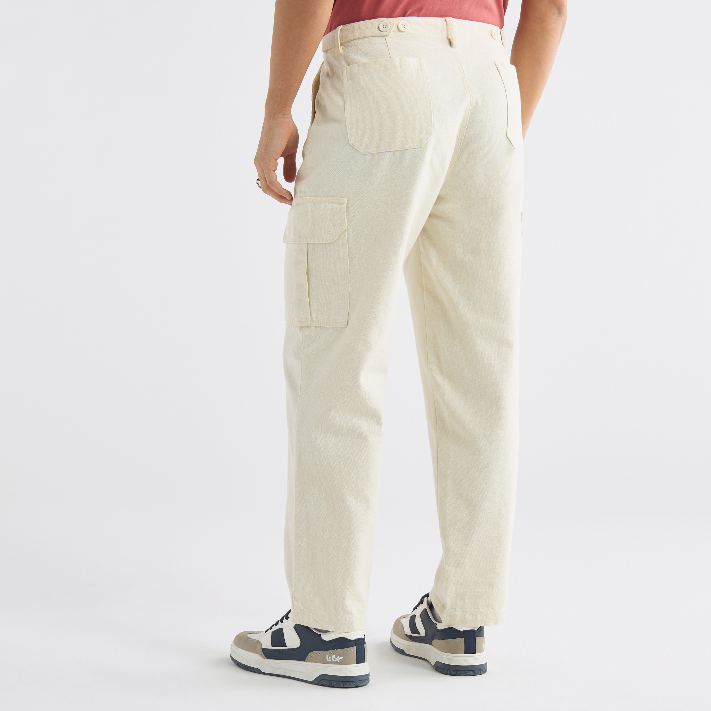 Regular Fit Pants with Flexi Waist and Pockets-men-clothing-bottoms-trousersandchinos-trousers-image-3