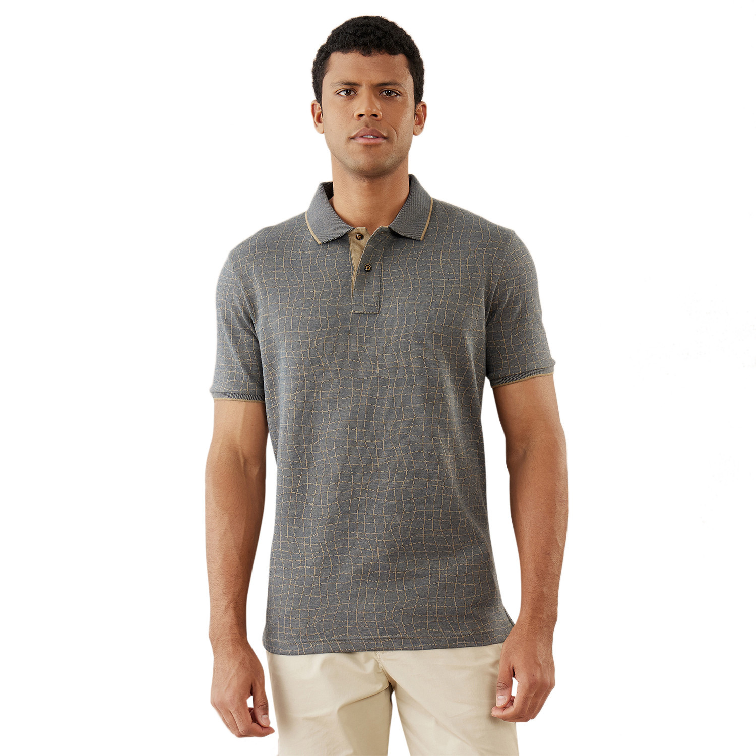 Buy Fahrenheit Textured Polo T shirt Splash Kuwait