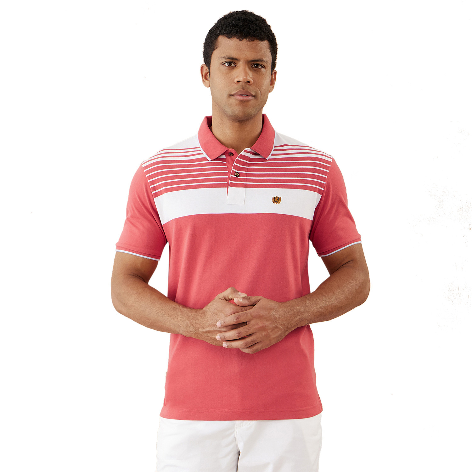 Buy Men s Fahrenheit Striped Polo T shirt Online Centrepoint Bahrain