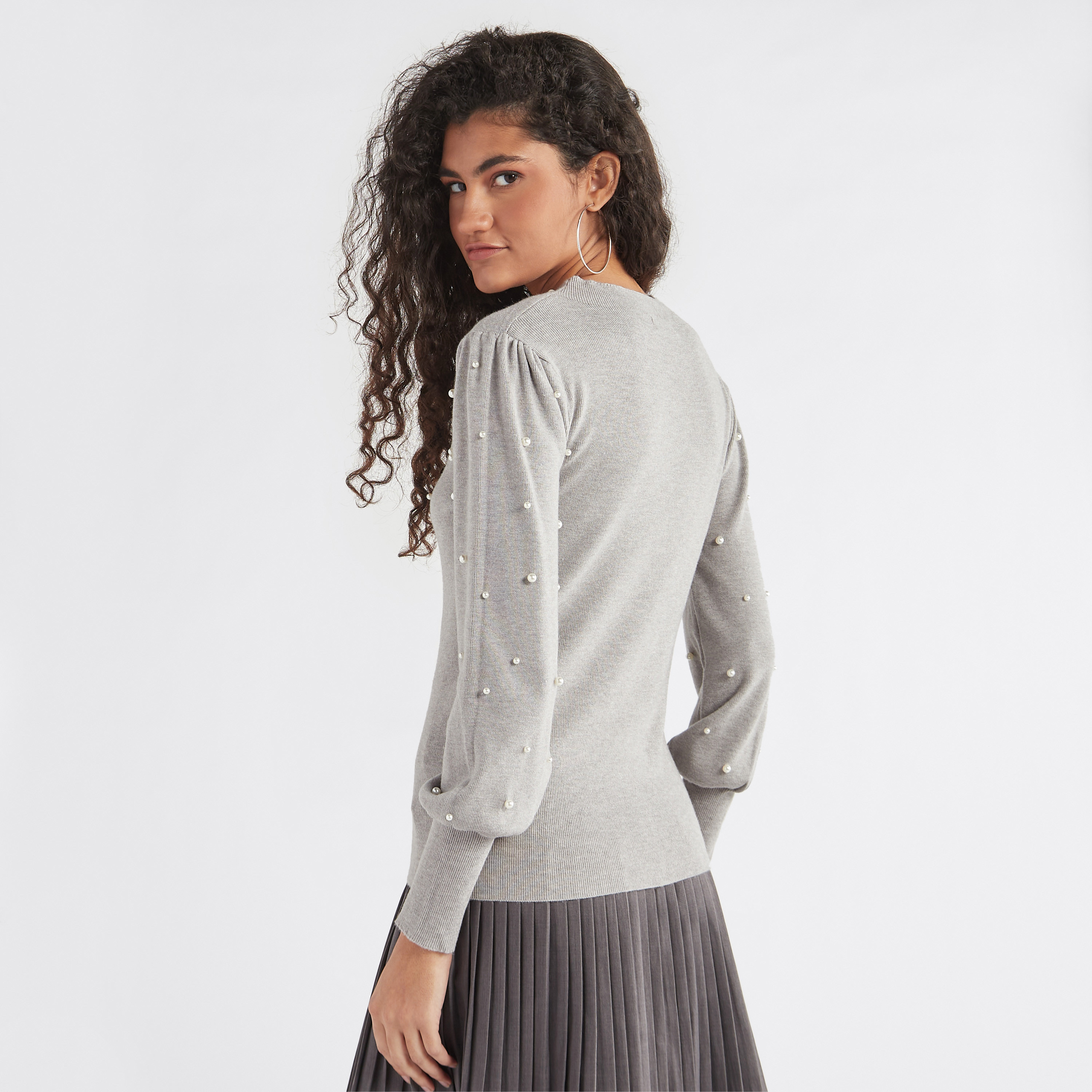 Embellished sweater skirt hotsell