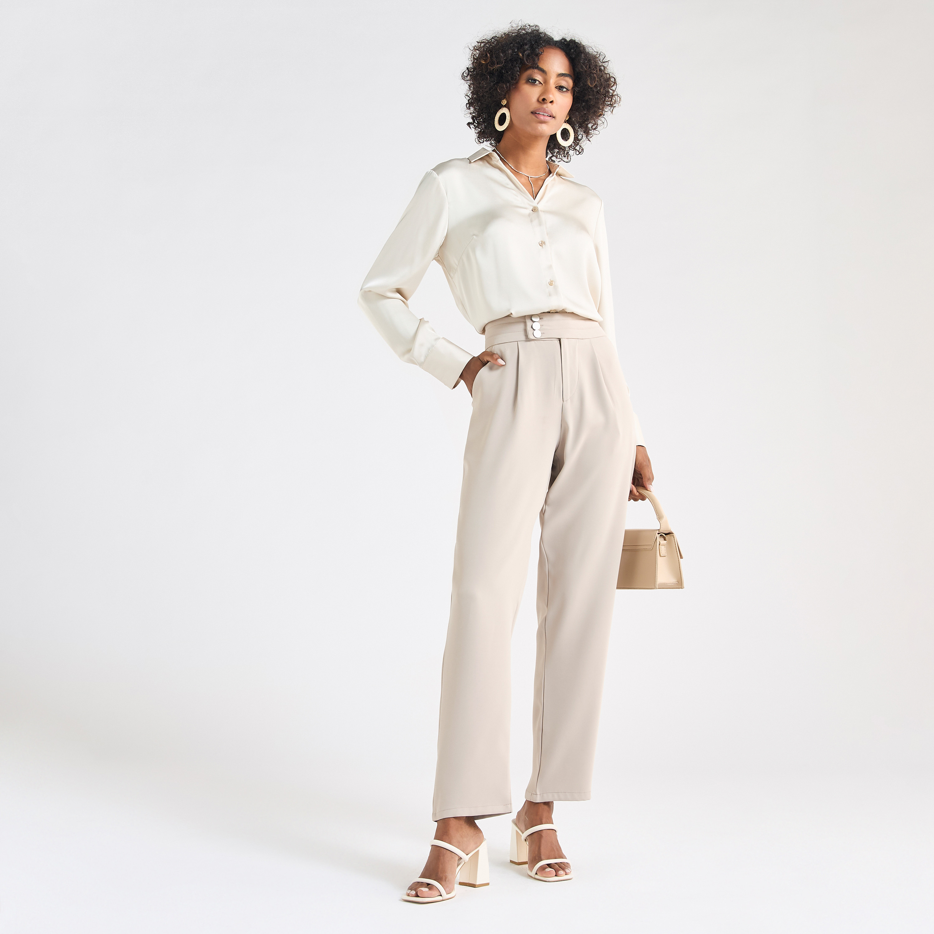 Solid Straight Cut Pants with Pockets-women-clothing-trousers-image-2