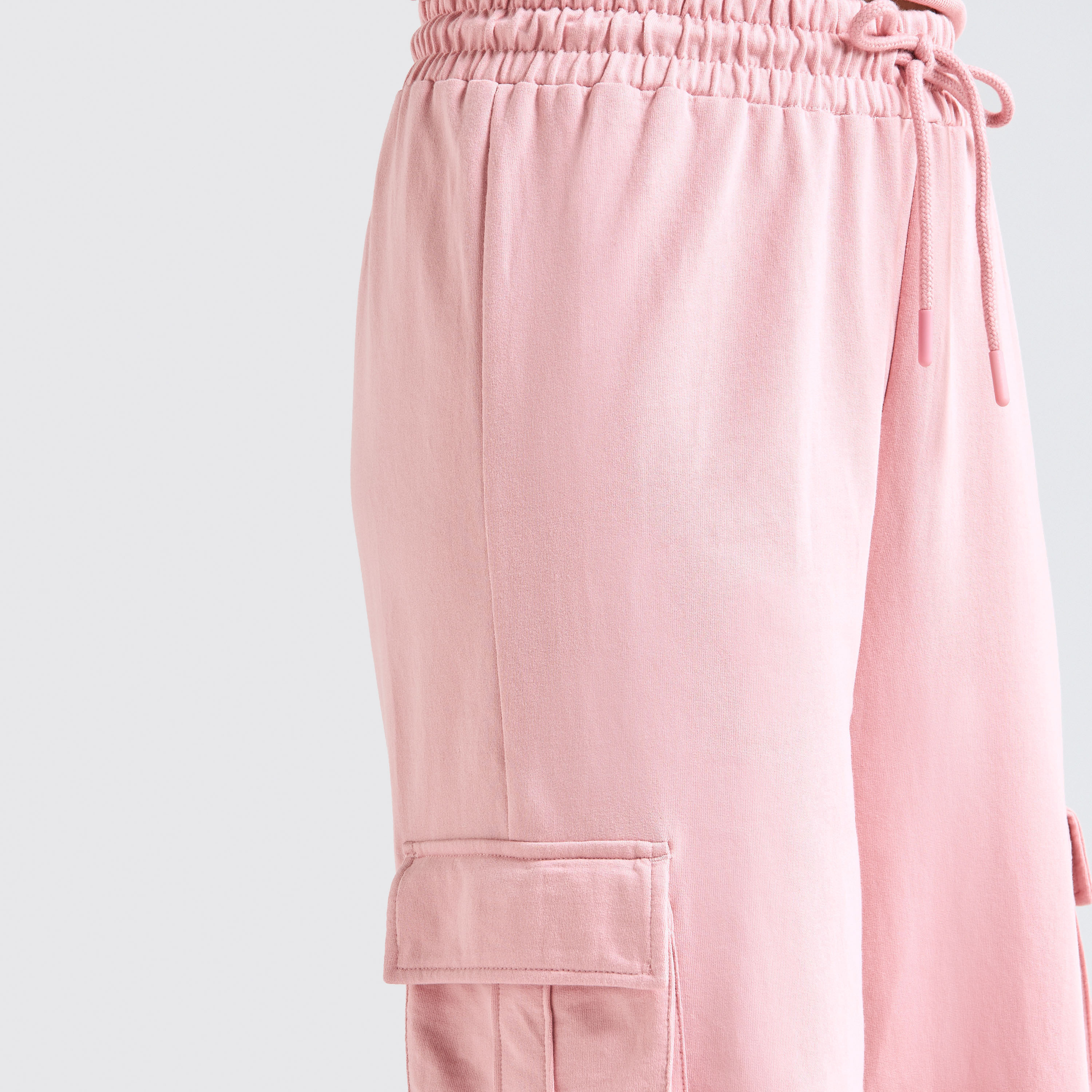 Textured Polo T-shirt and Cargo Joggers Set-women-clothing-coordsets-image-5