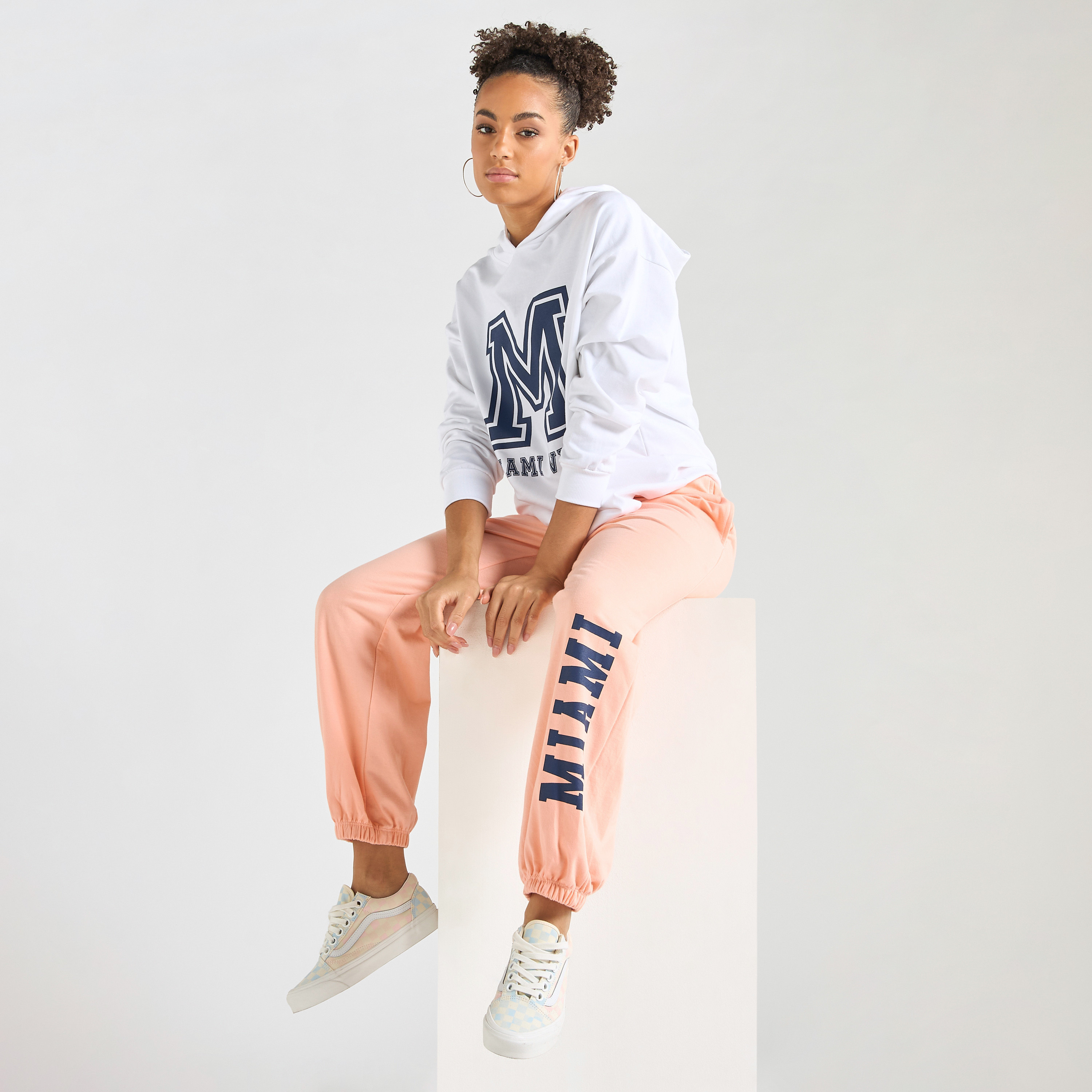 Printed Long Sleeves Hoodie and Joggers Set-women-clothing-coordsets-image-1