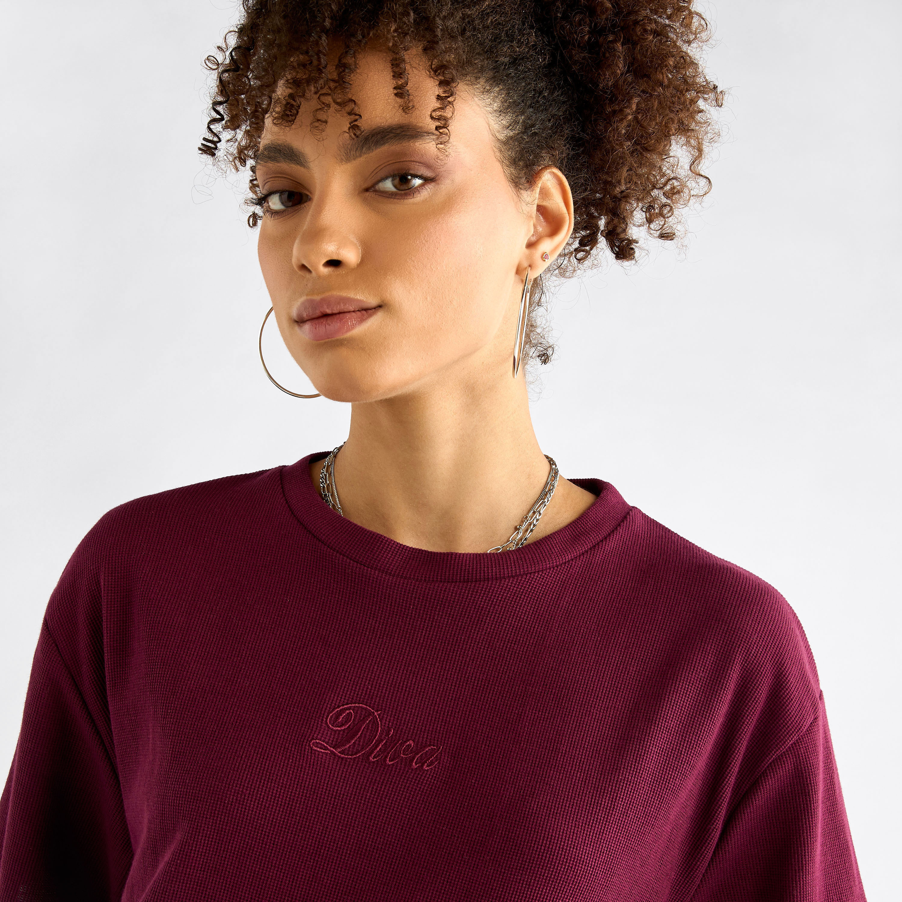 Embroidered Crew Neck T-shirt and Pants Set-women-clothing-coordsets-image-5