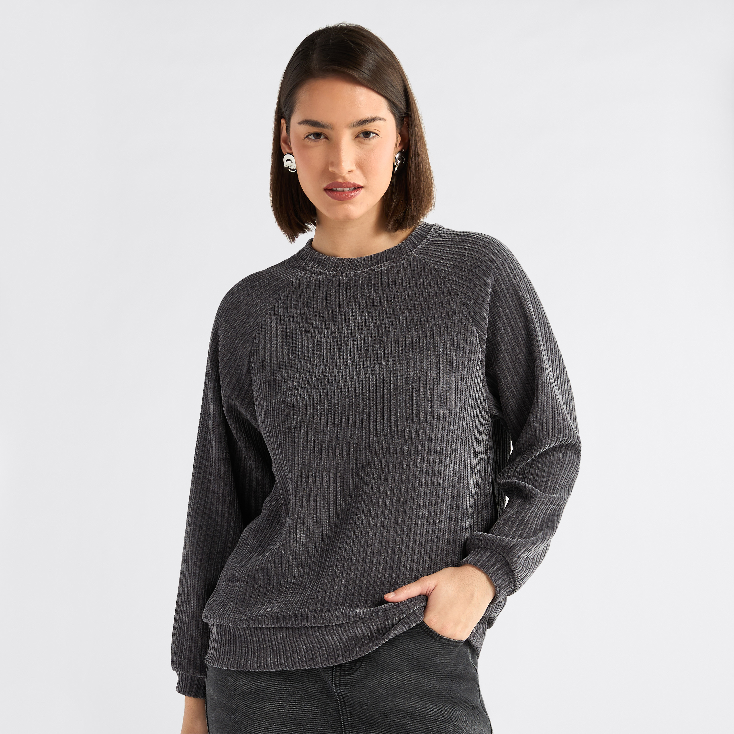 Raglan sleeve crew neck sweatshirts sale